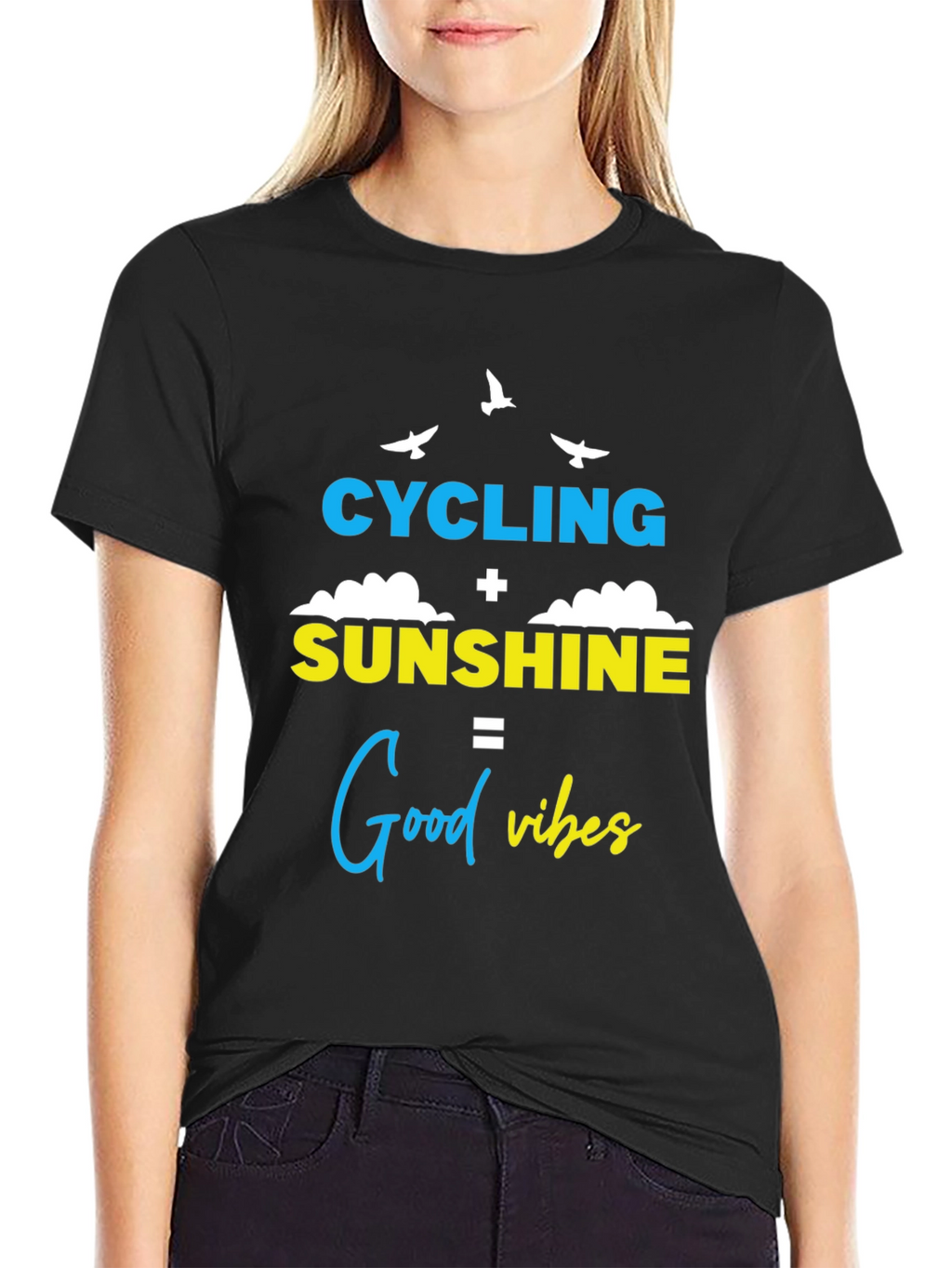 Cycling Sunshine Good Vibes Graphic Tee