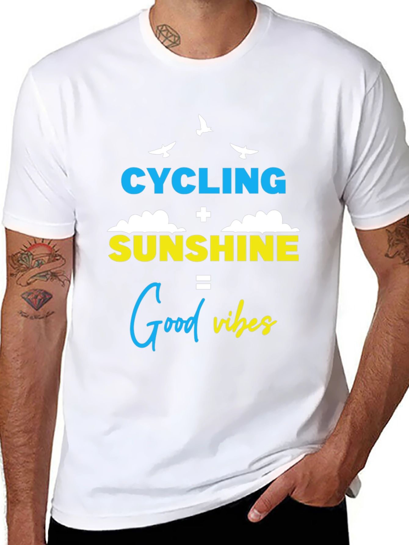 Cycling Sunshine Good Vibes Graphic Tee