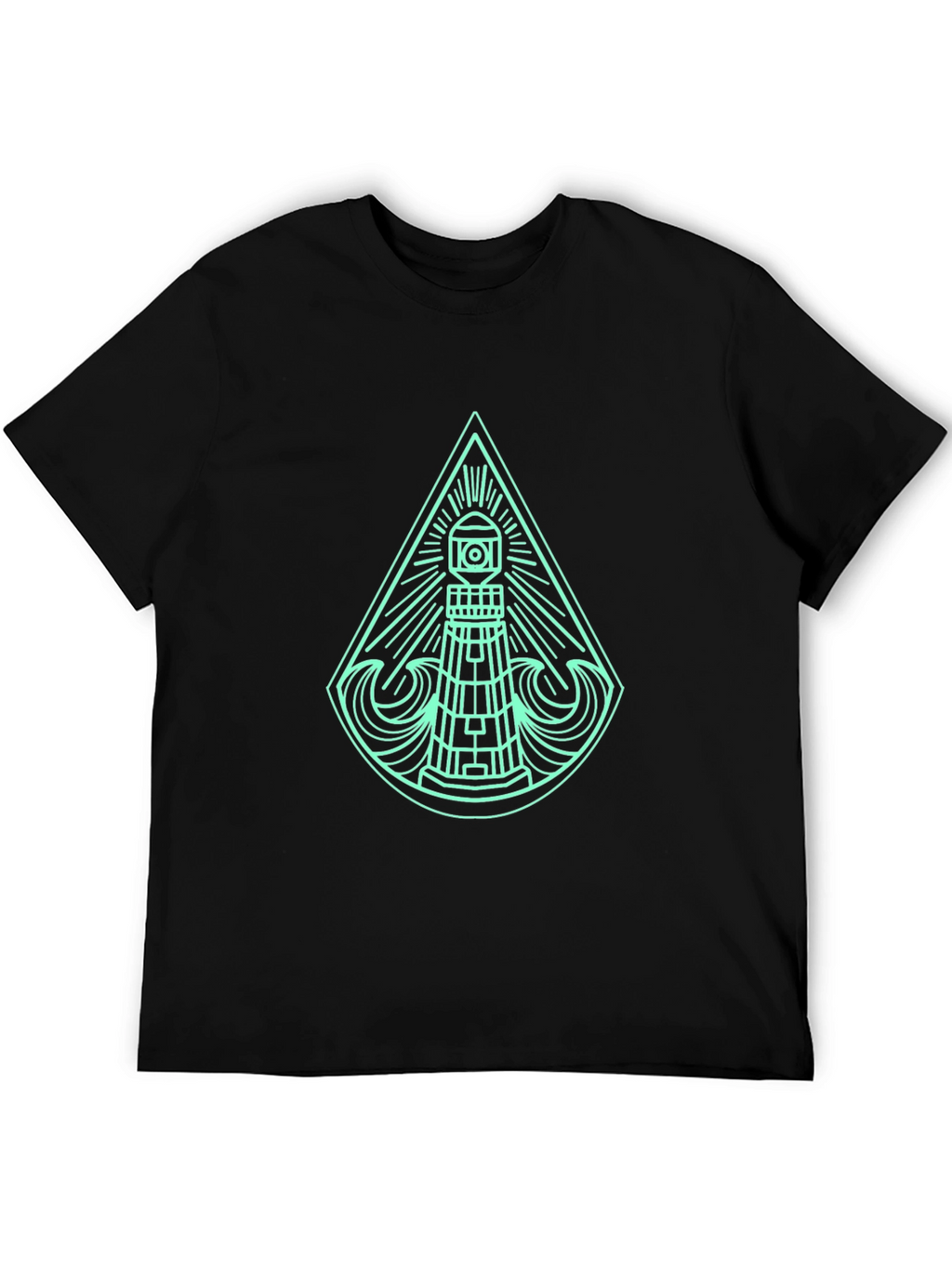 Lighthouse Graphic T-Shirt - Modern Coastal Style