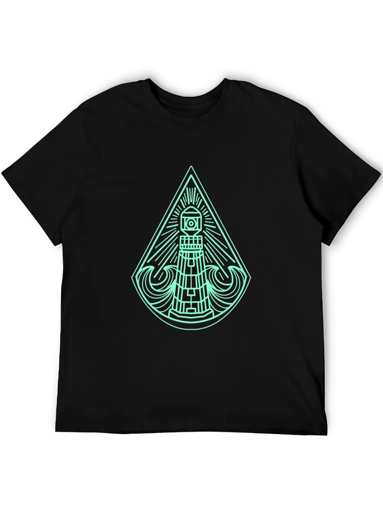 Lighthouse Graphic T-Shirt - Modern Coastal Style