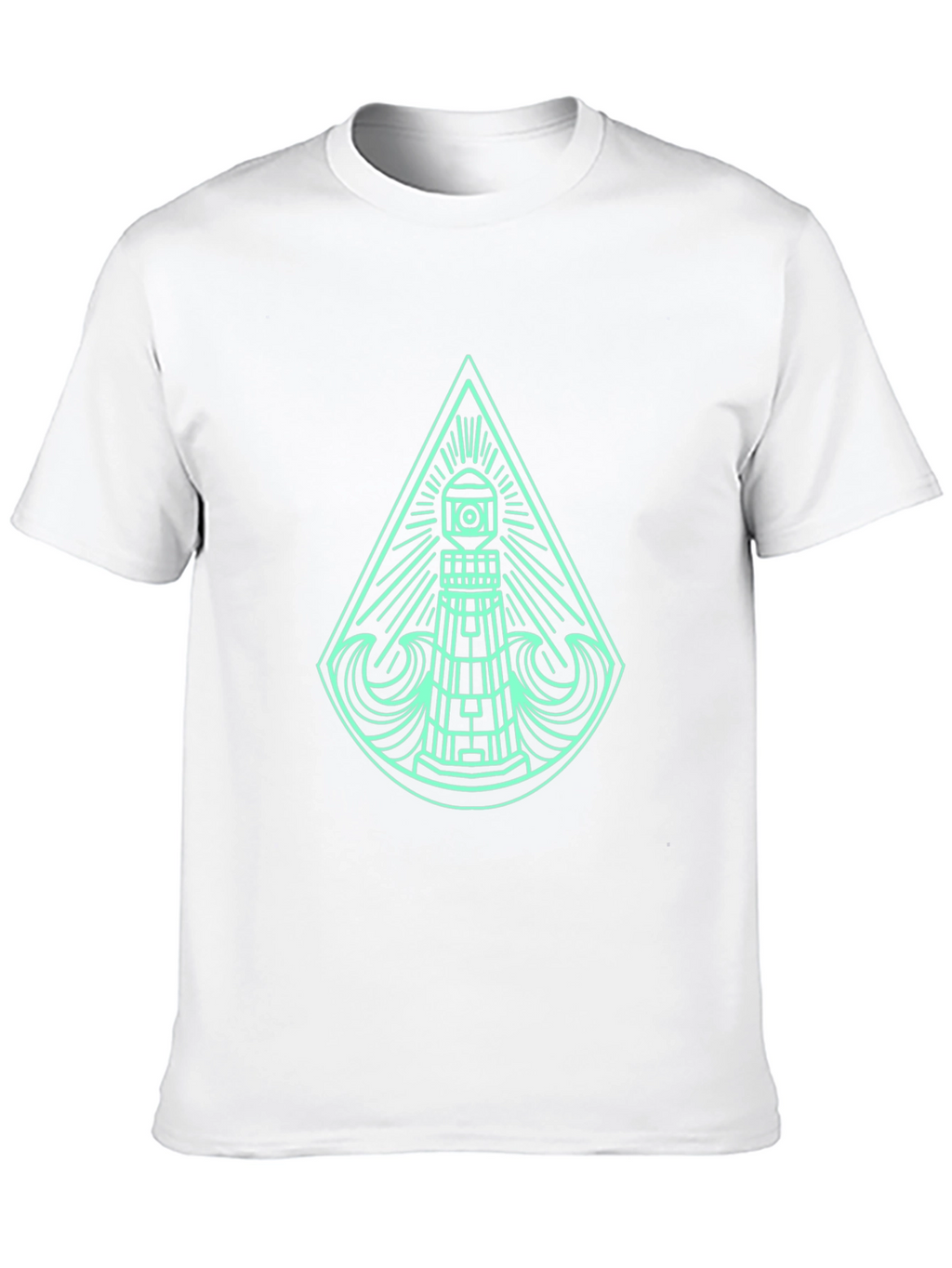 Lighthouse Graphic T-Shirt - Modern Coastal Style
