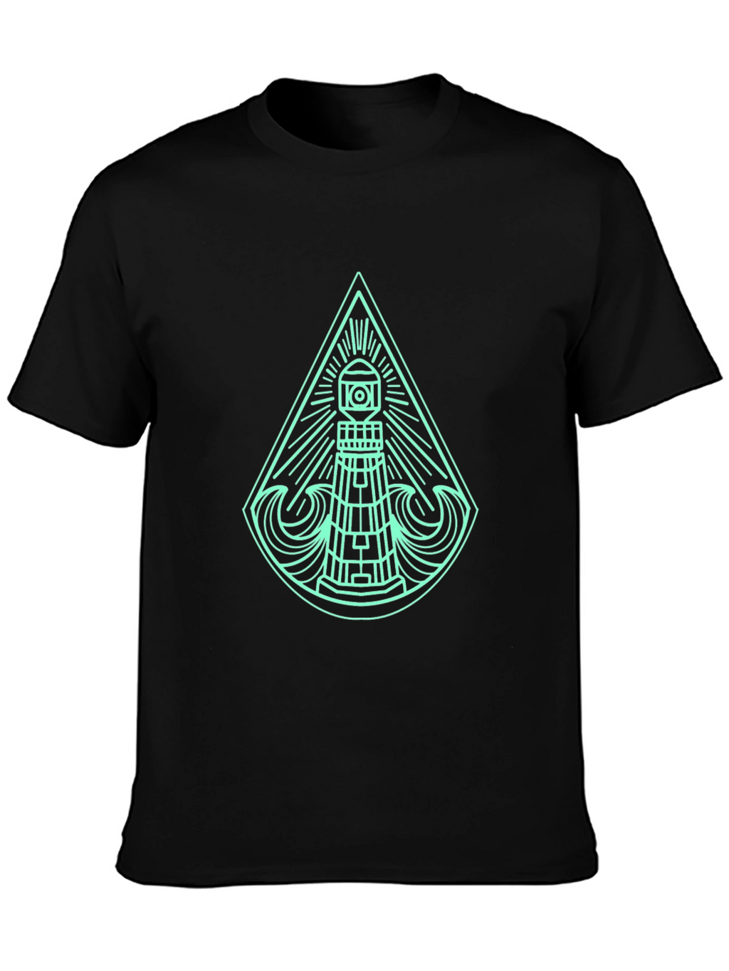 Lighthouse Graphic T-Shirt - Modern Coastal Style