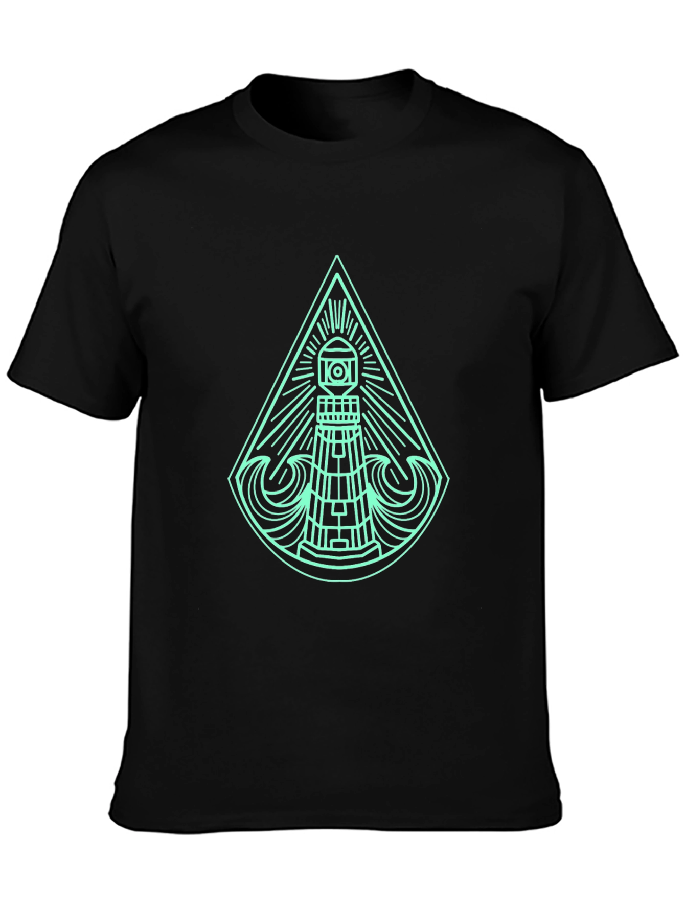 Lighthouse Graphic T-Shirt - Modern Coastal Style