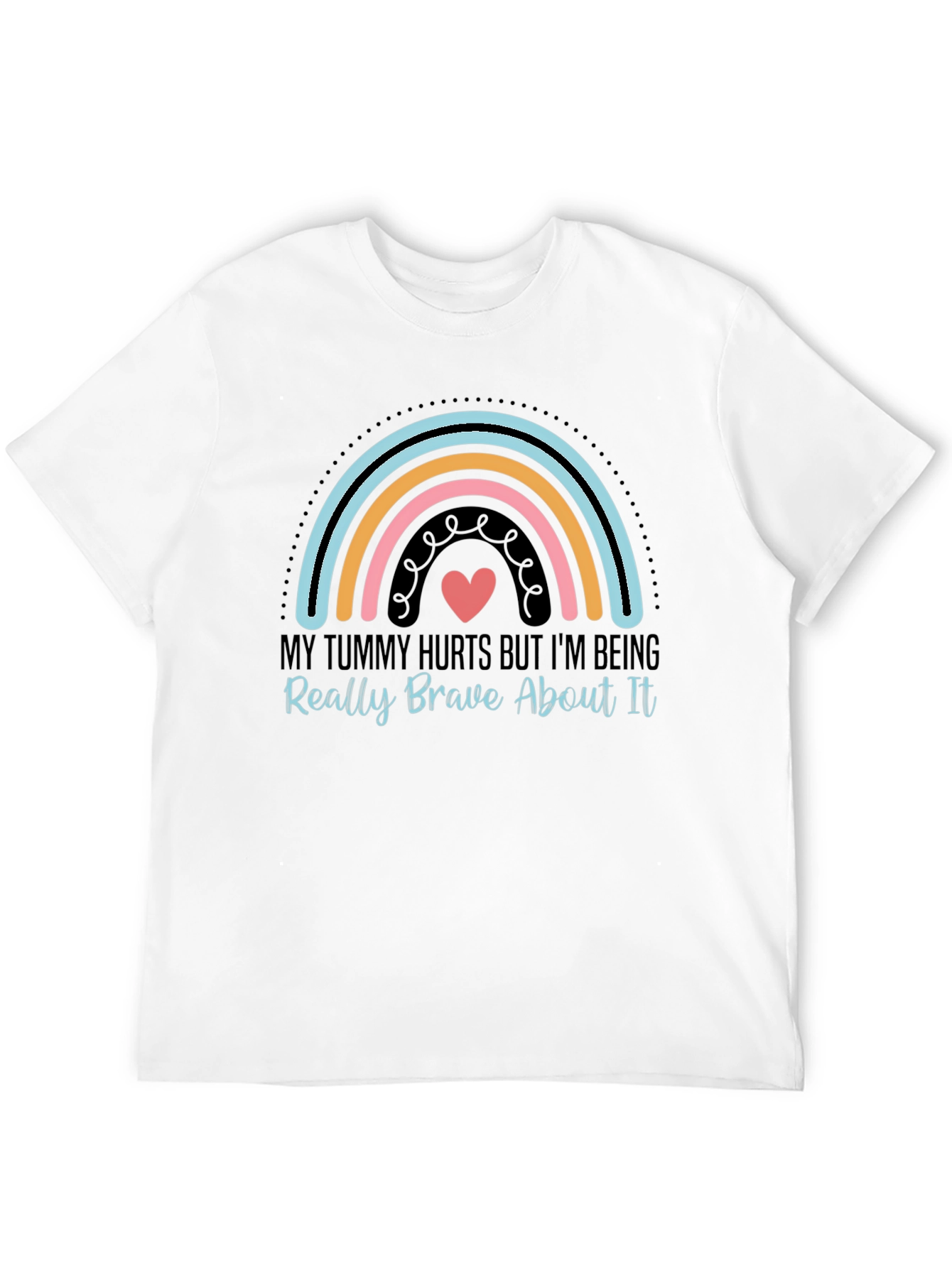 Tummy Hurts Brave Rainbow Graphic Tee