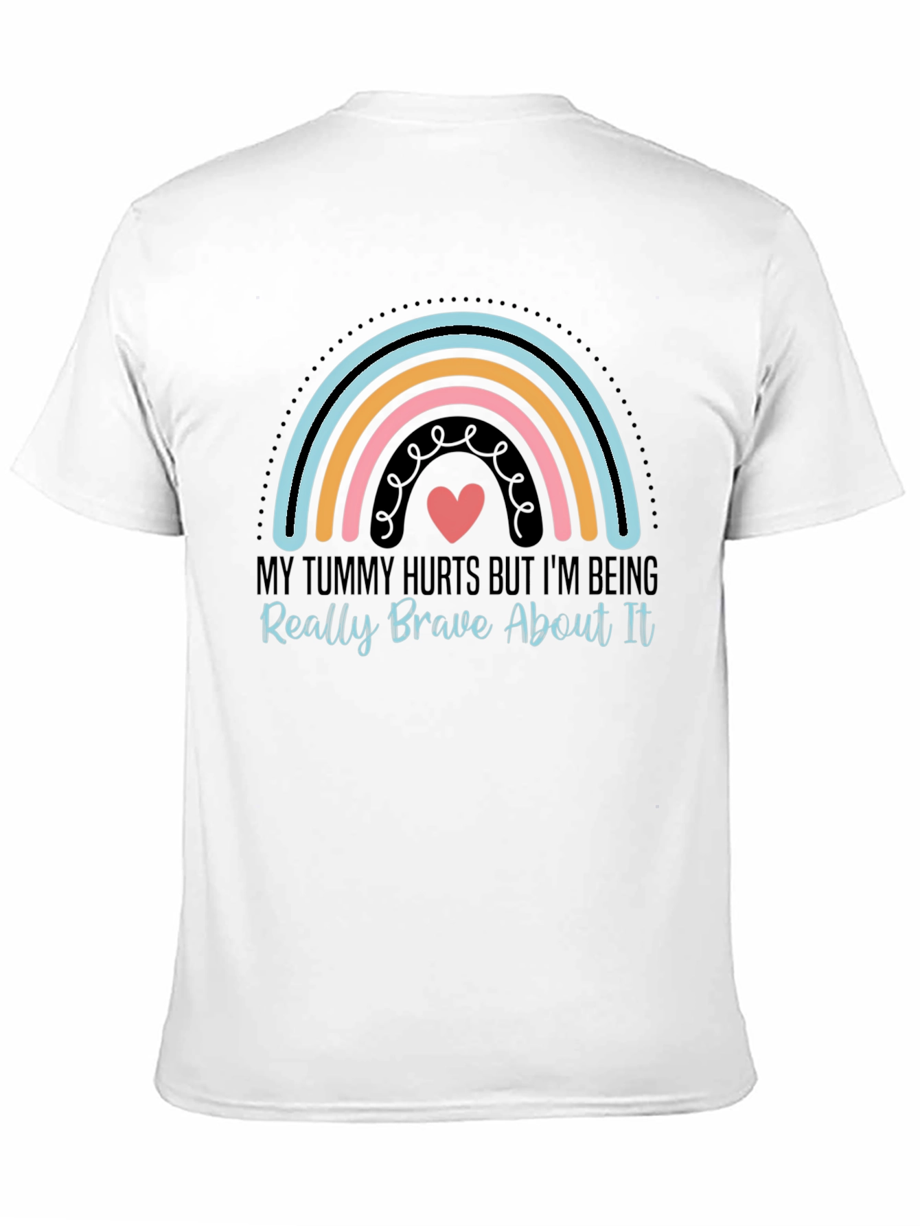 Tummy Hurts Brave Rainbow Graphic Tee