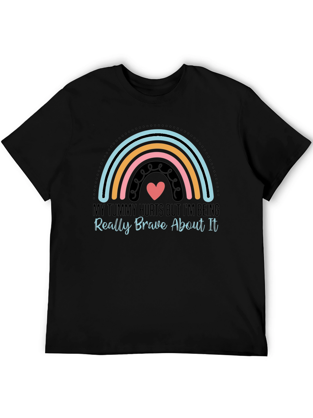 Tummy Hurts Brave Rainbow Graphic Tee