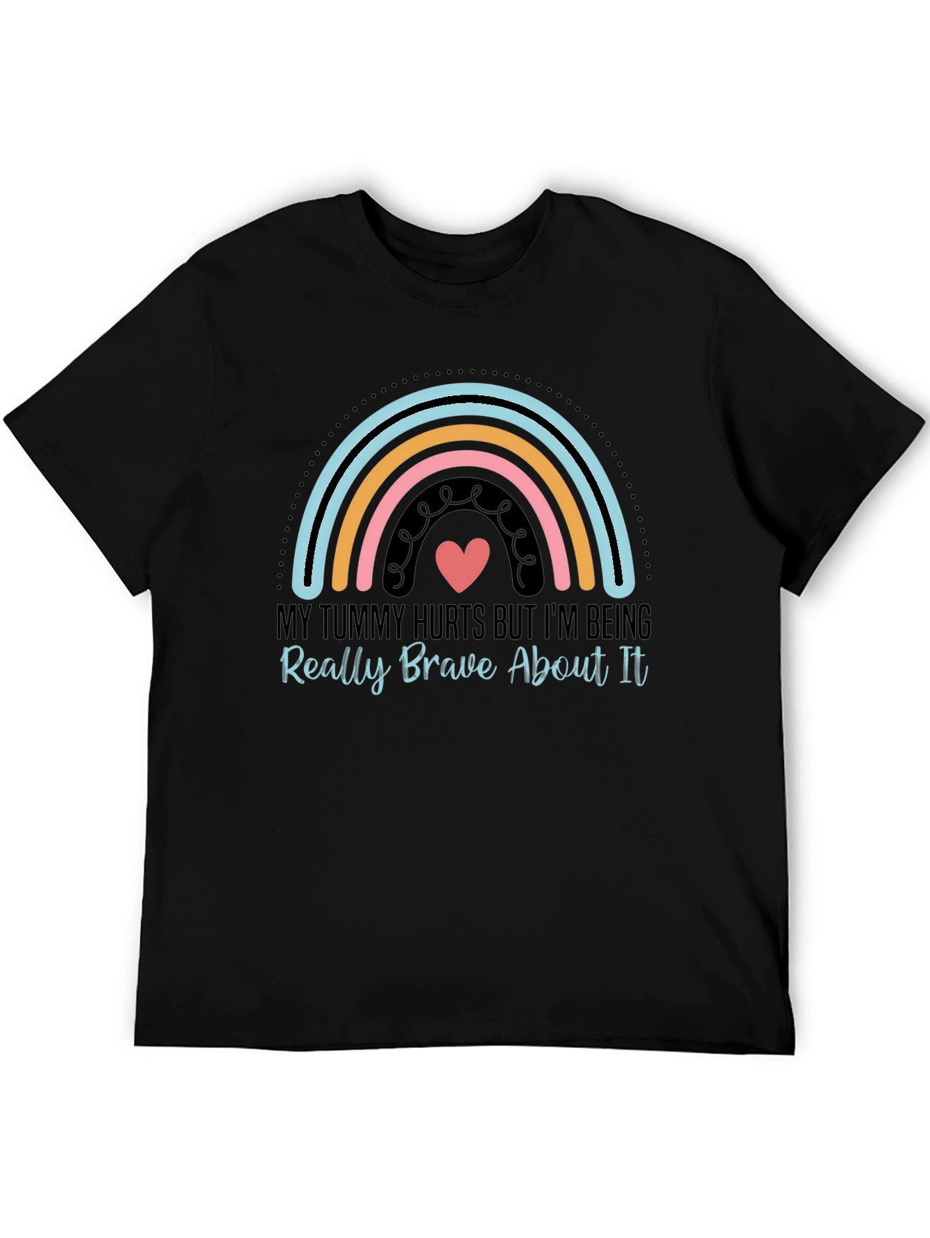 Tummy Hurts Brave Rainbow Graphic Tee