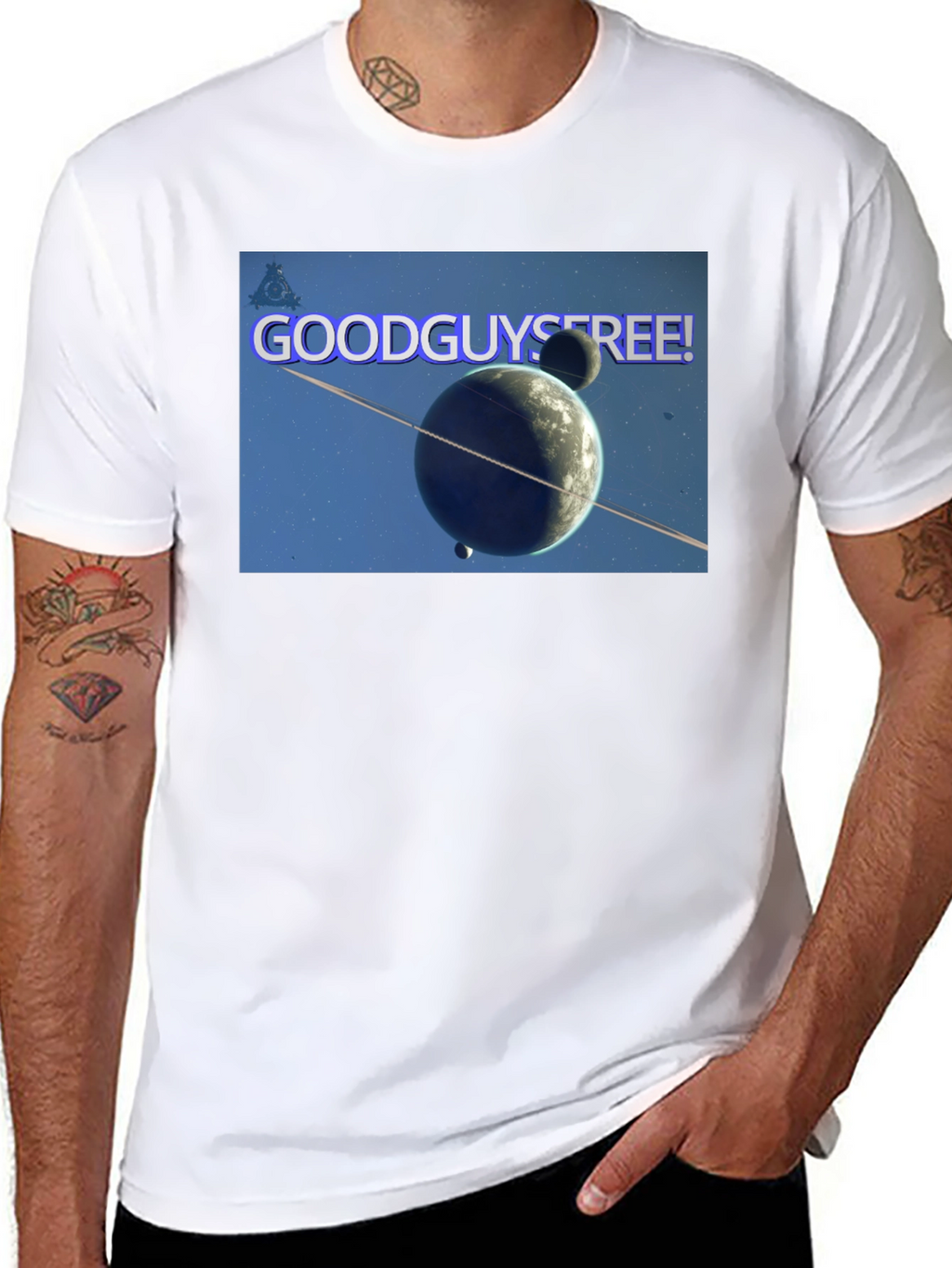 Good Guys Free! Graphic Black T-Shirt