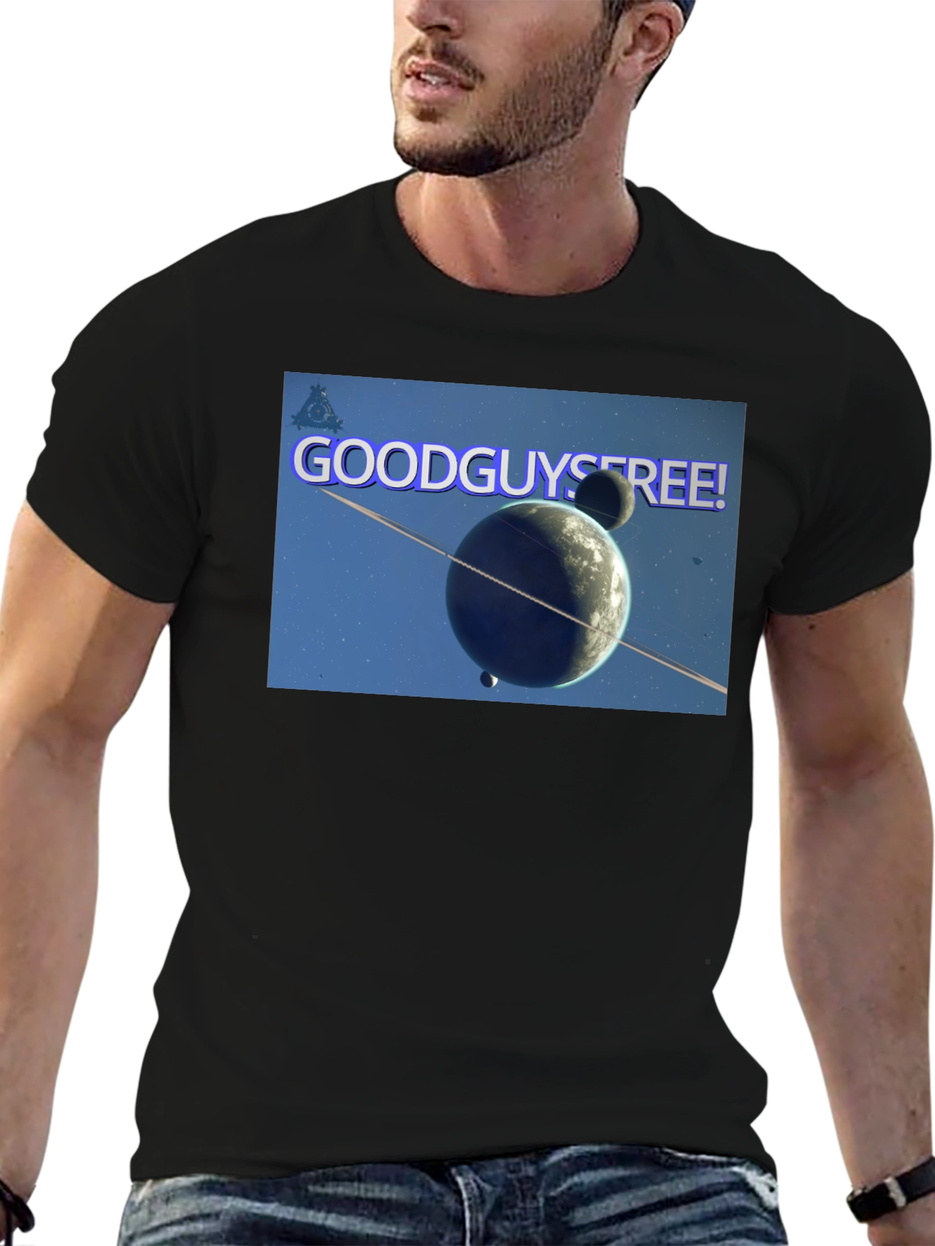 Good Guys Free! Graphic Black T-Shirt