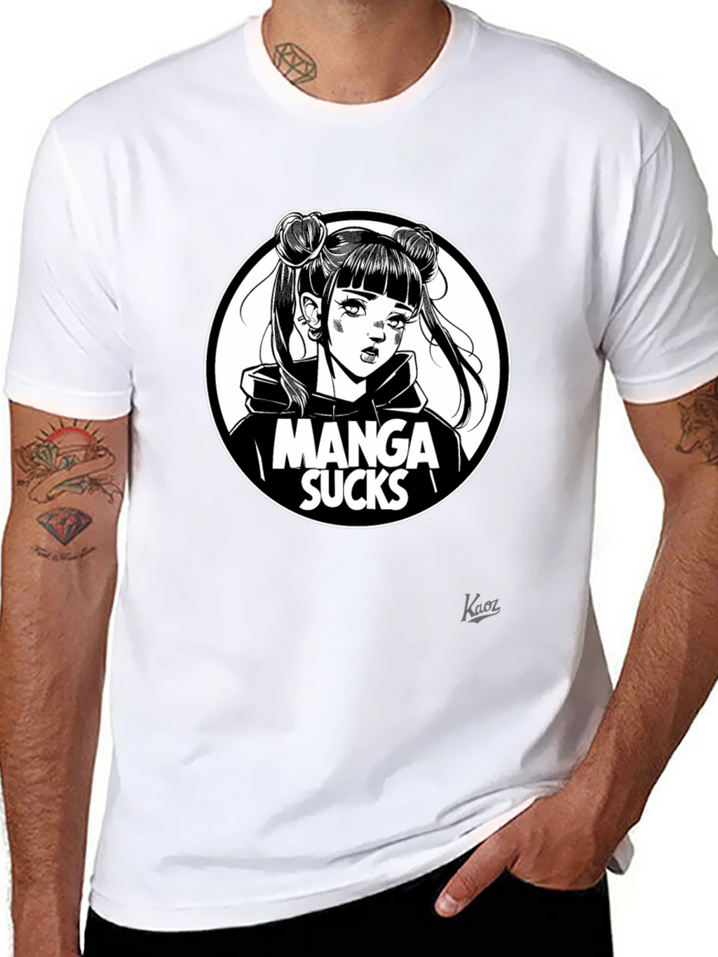Manga Sucks Graphic T-Shirt - Anime Girl Tee