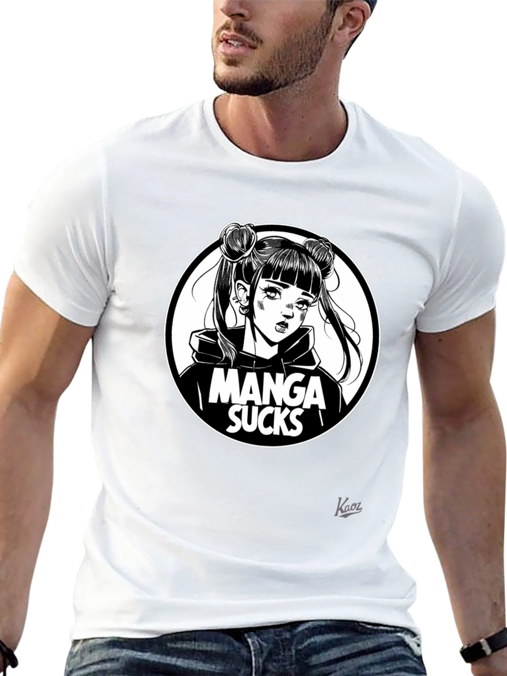 Manga Sucks Graphic T-Shirt - Anime Girl Tee