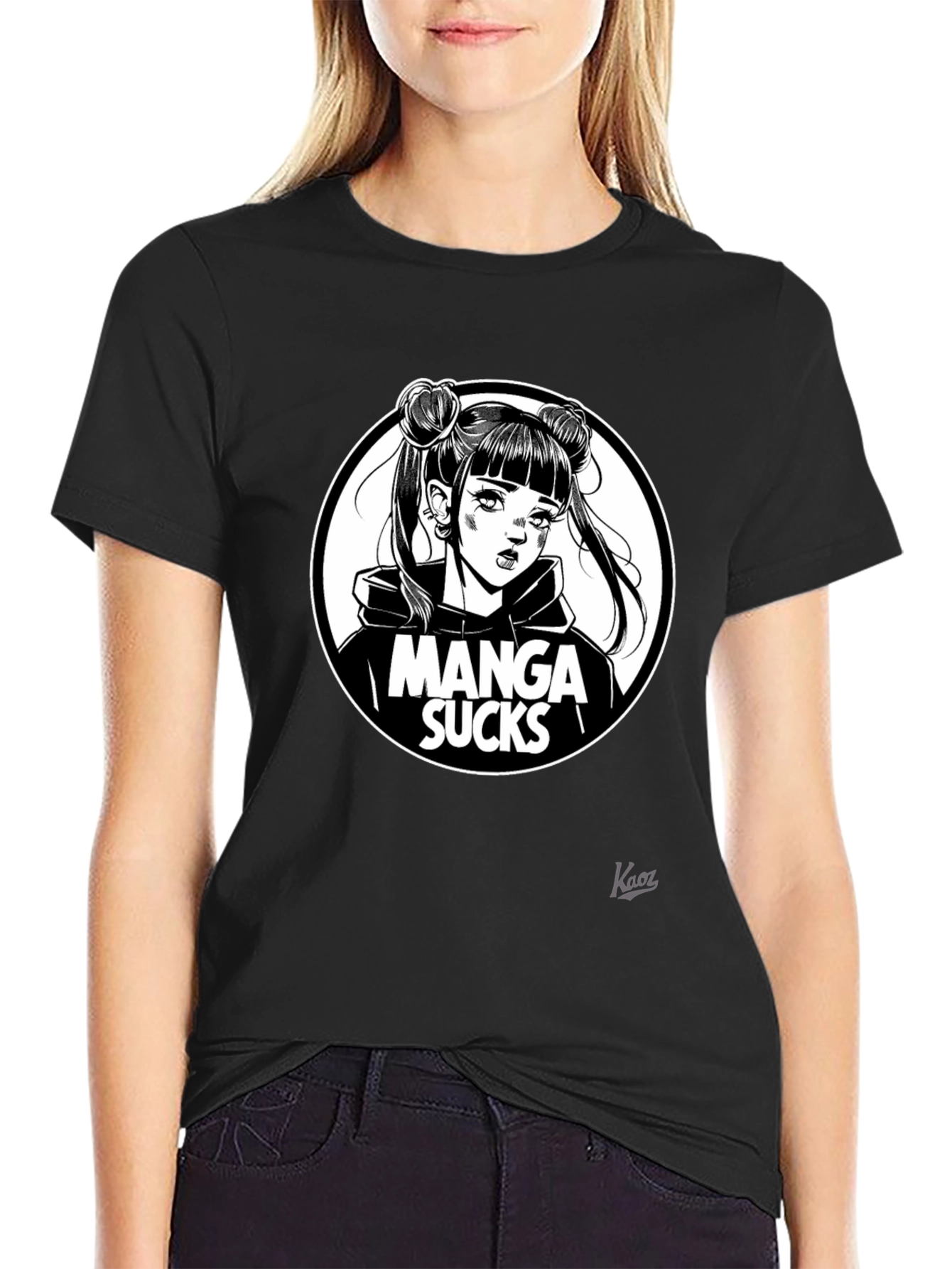 Manga Sucks Graphic T-Shirt - Anime Girl Tee