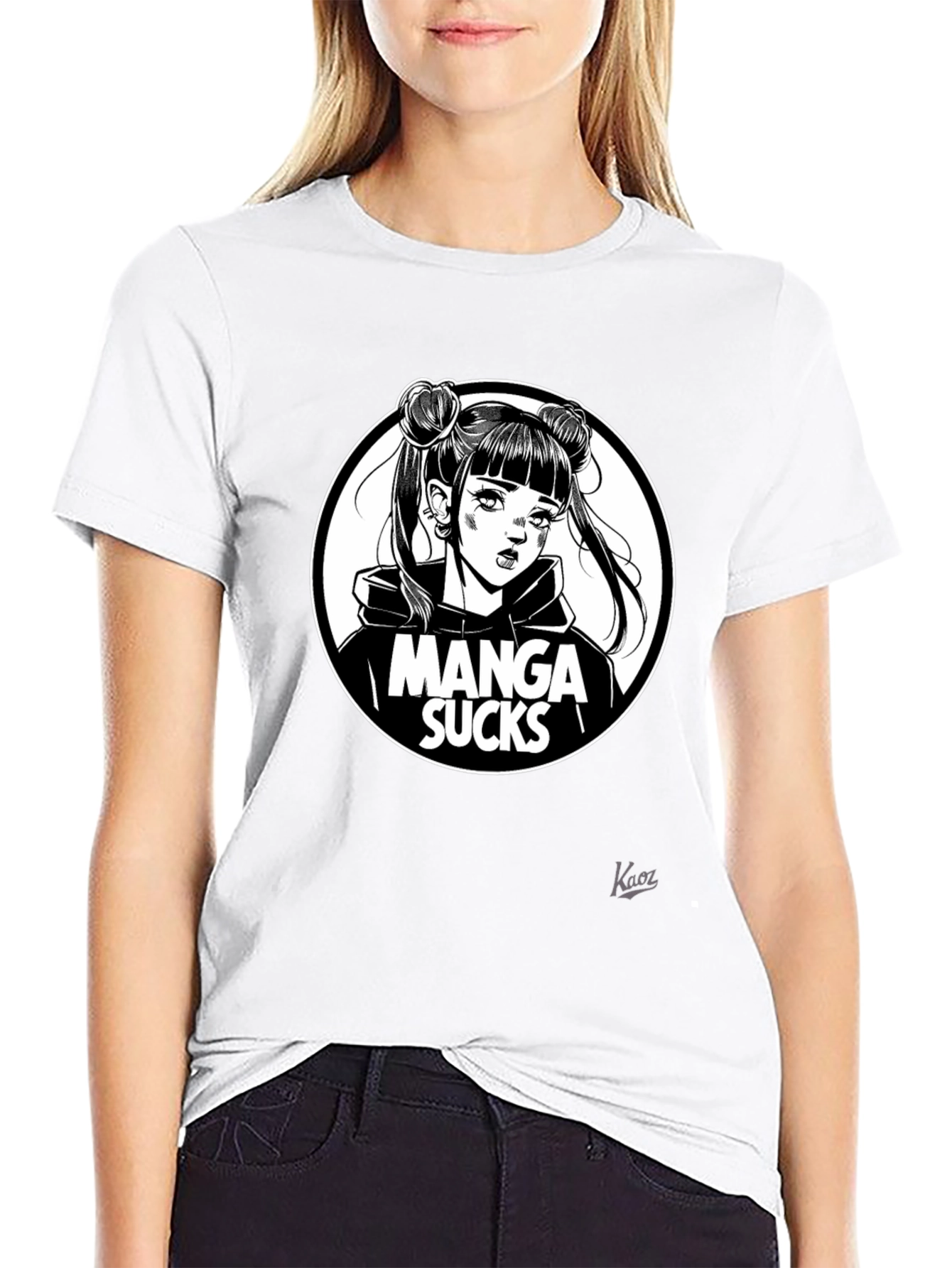Manga Sucks Graphic T-Shirt - Anime Girl Tee