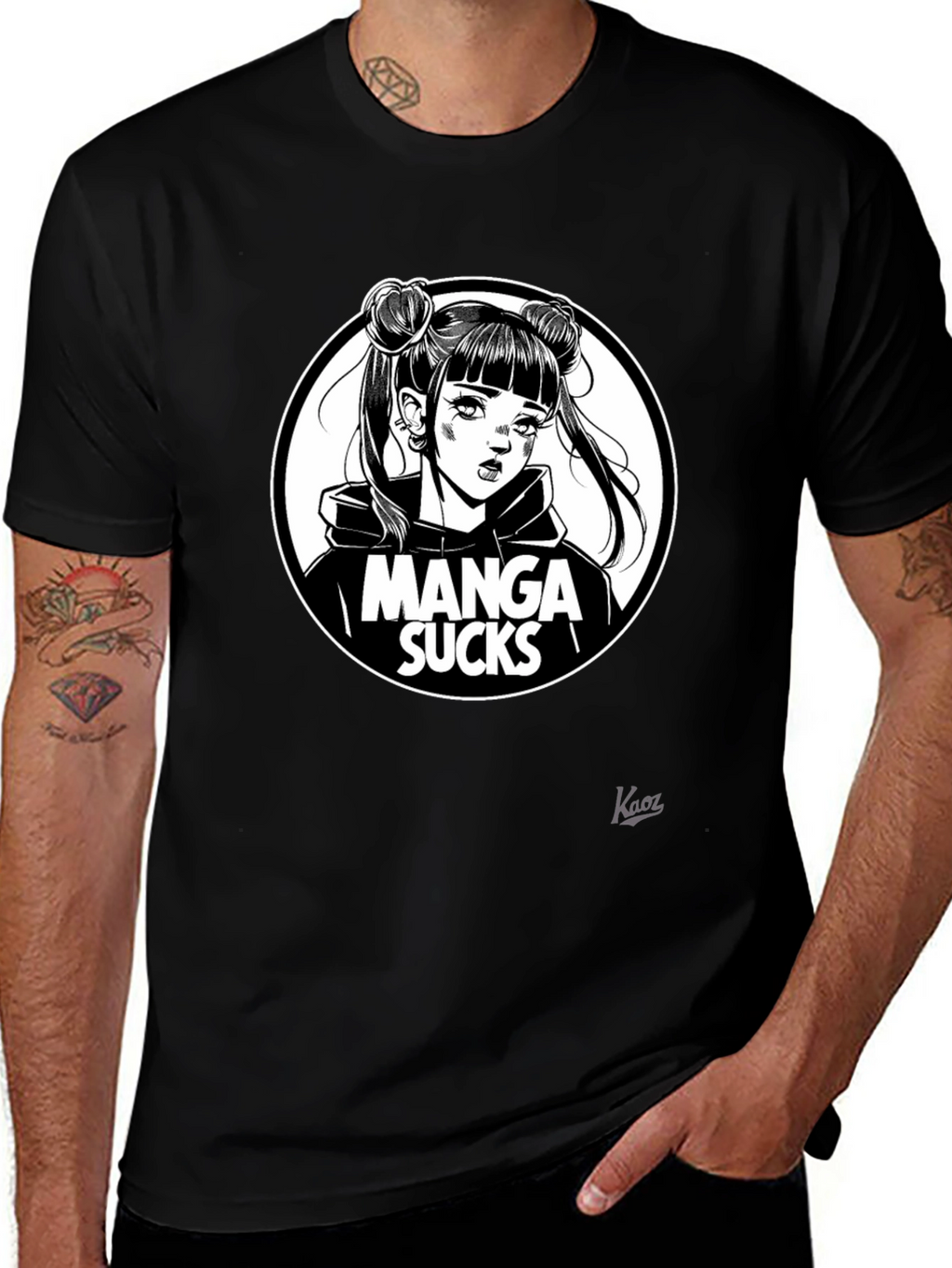 Manga Sucks Graphic T-Shirt - Anime Girl Tee