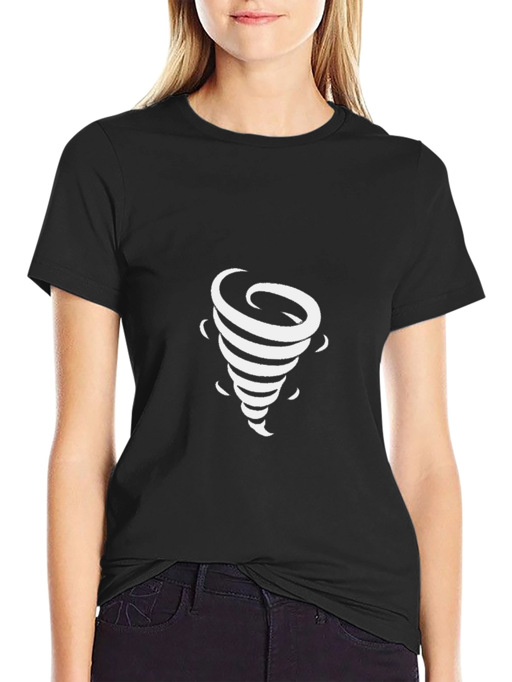 Mens Black Tornado Graphic T-Shirt