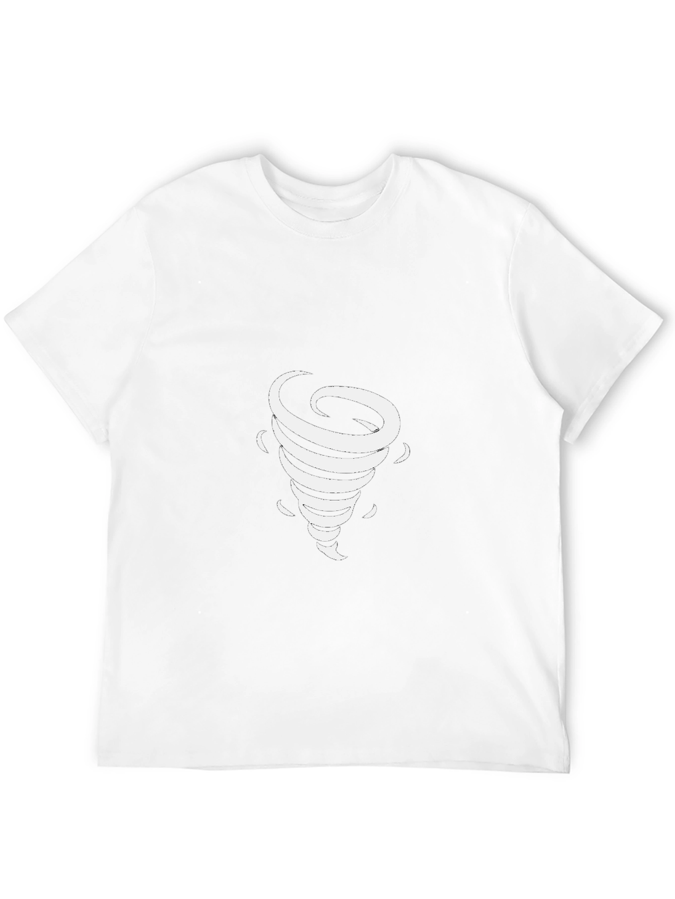 Mens Black Tornado Graphic T-Shirt