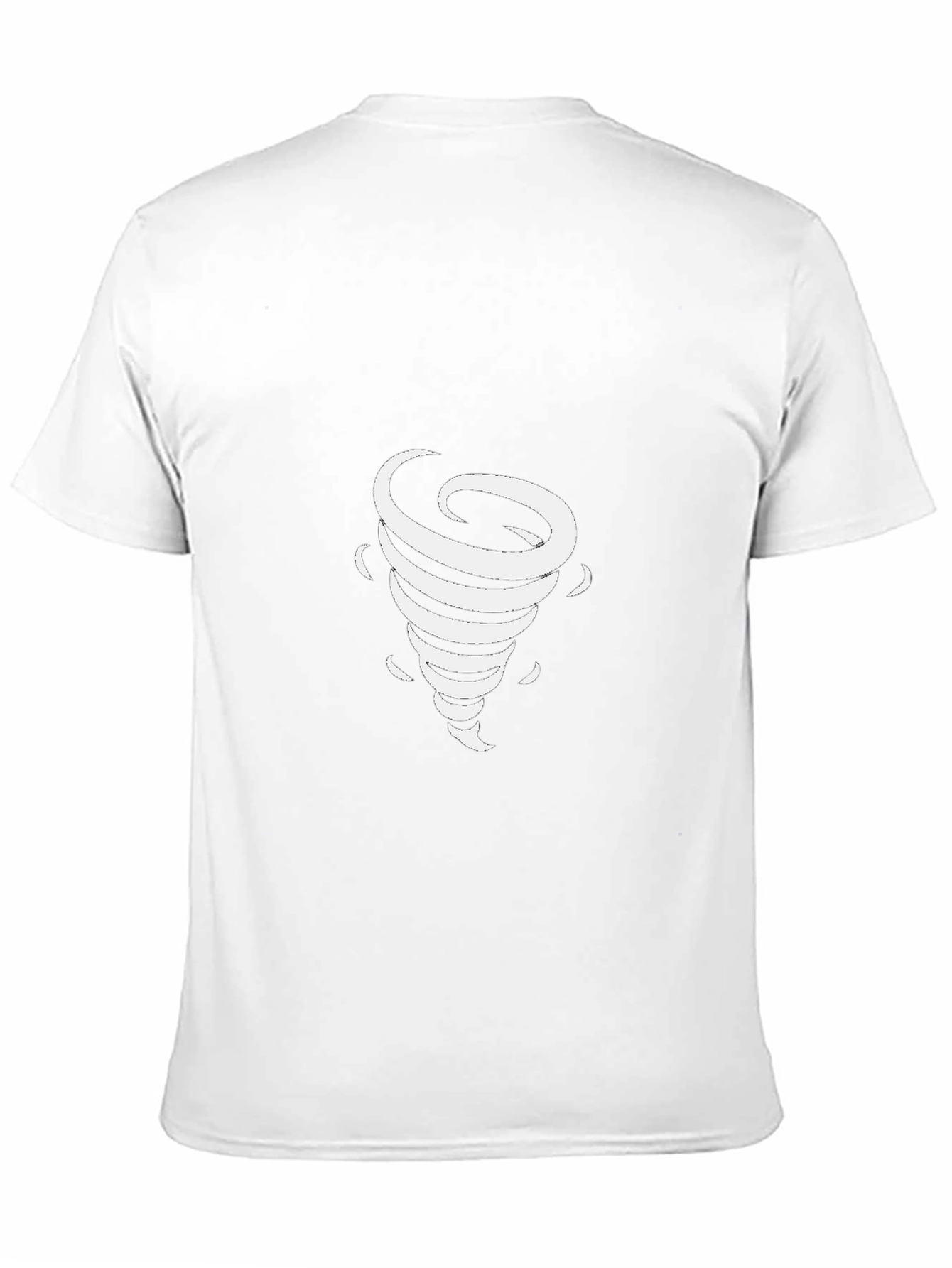 Mens Black Tornado Graphic T-Shirt