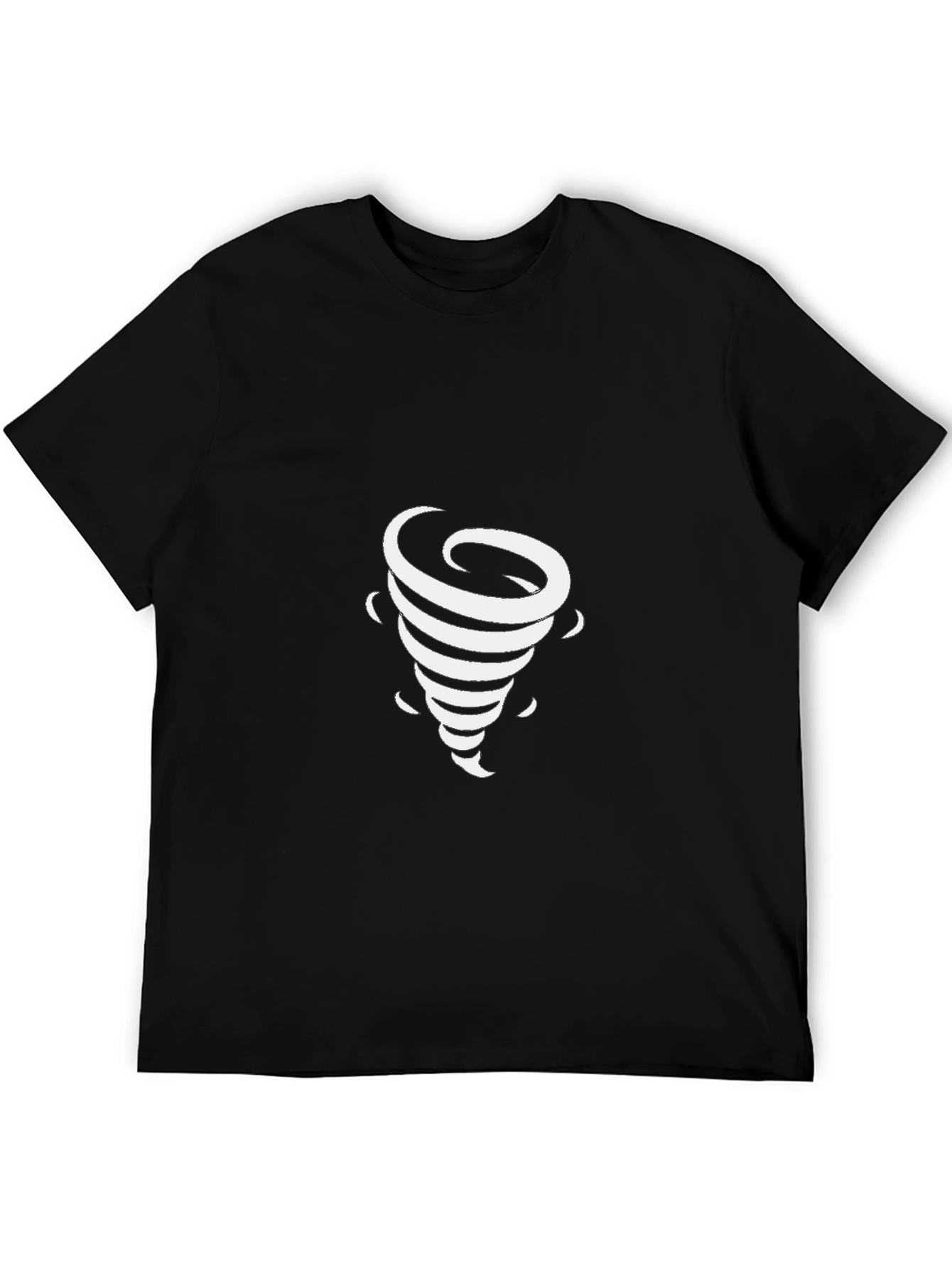 Mens Black Tornado Graphic T-Shirt
