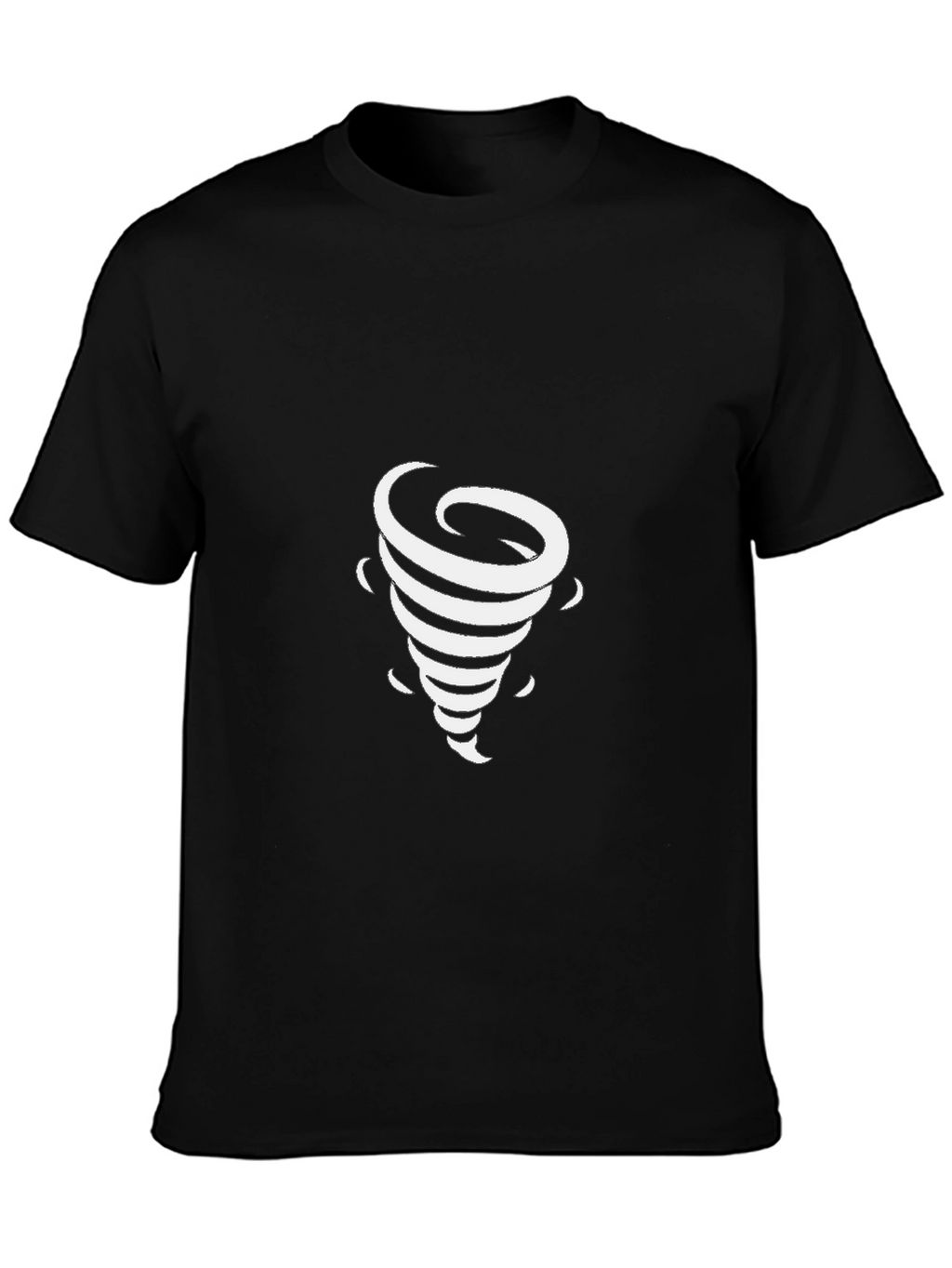 Mens Black Tornado Graphic T-Shirt