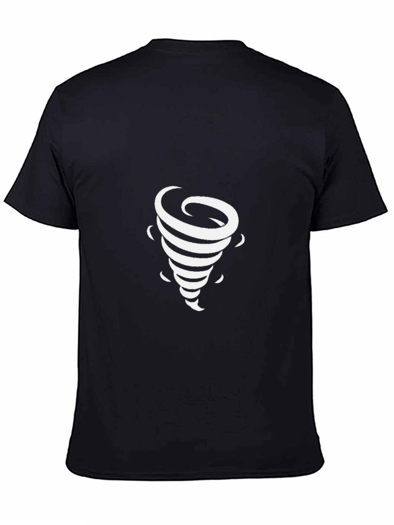 Mens Black Tornado Graphic T-Shirt