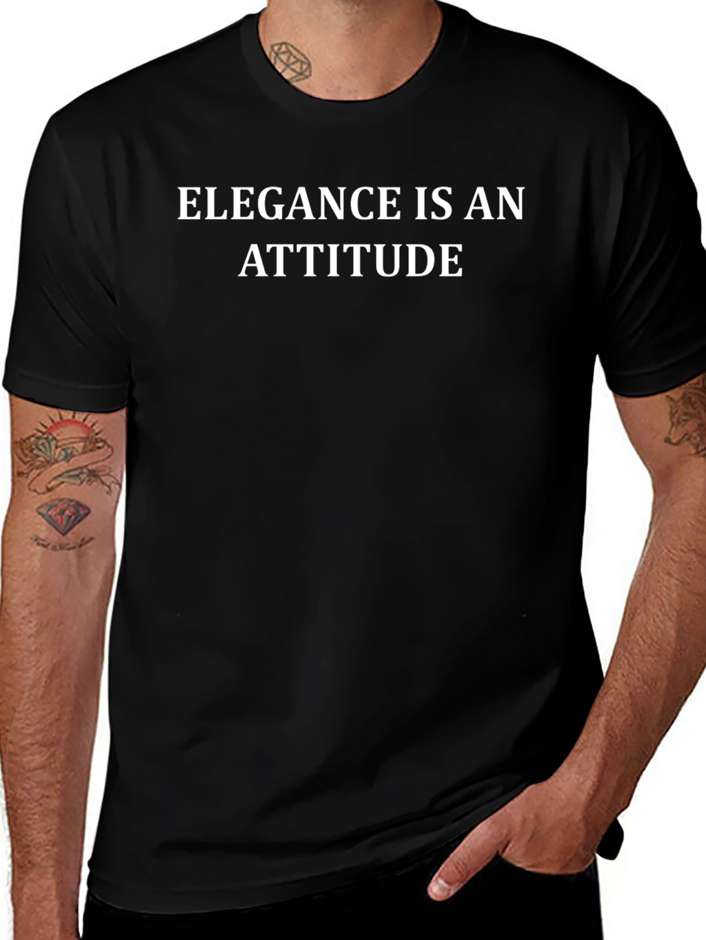 Elegant Attitude Black T-Shirt