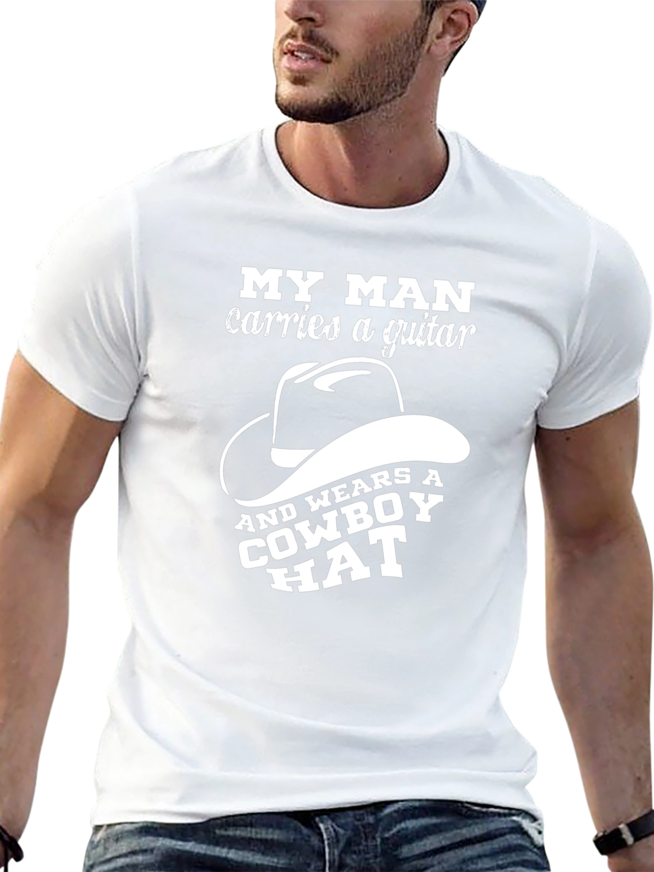 My Man Guitar & Cowboy Hat T-Shirt