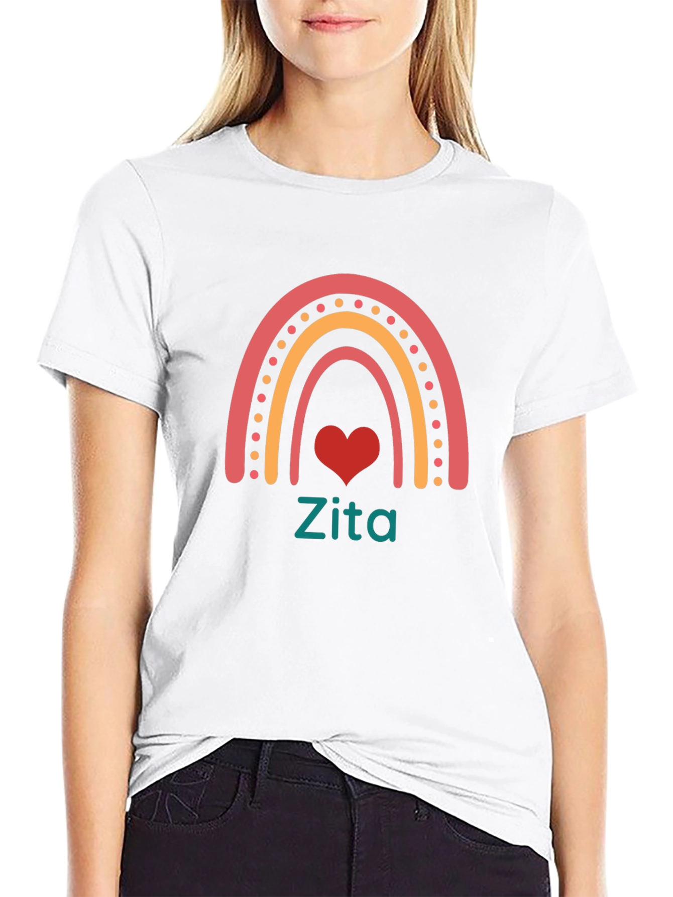 Rainbow Heart Zita T-Shirt