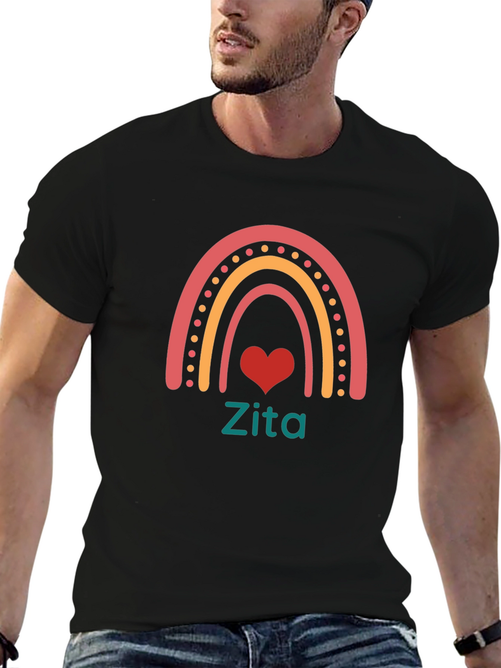 Rainbow Heart Zita T-Shirt