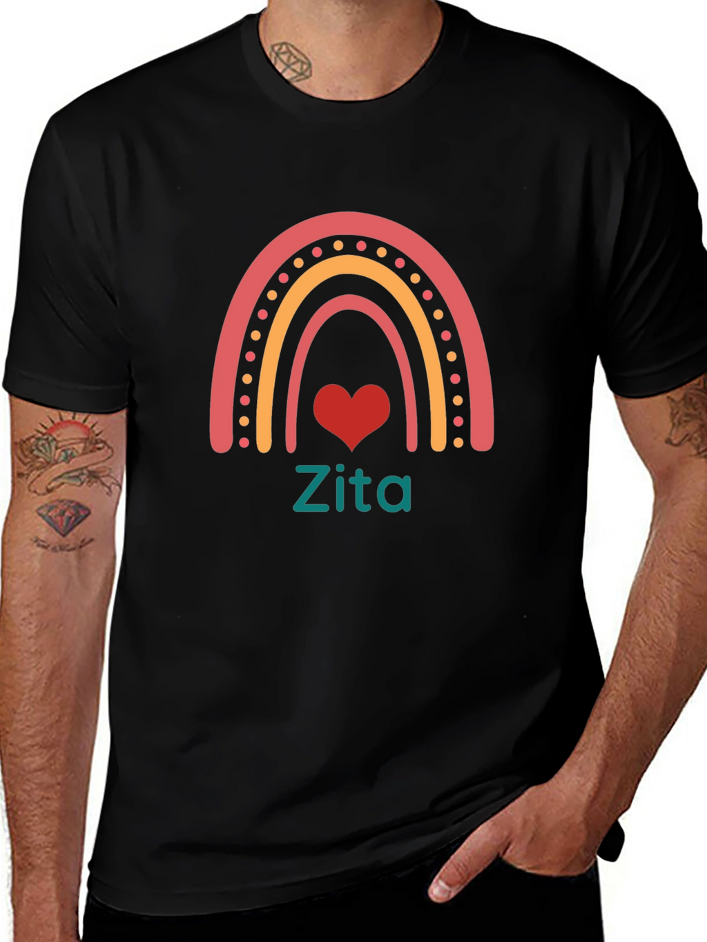 Rainbow Heart Zita T-Shirt