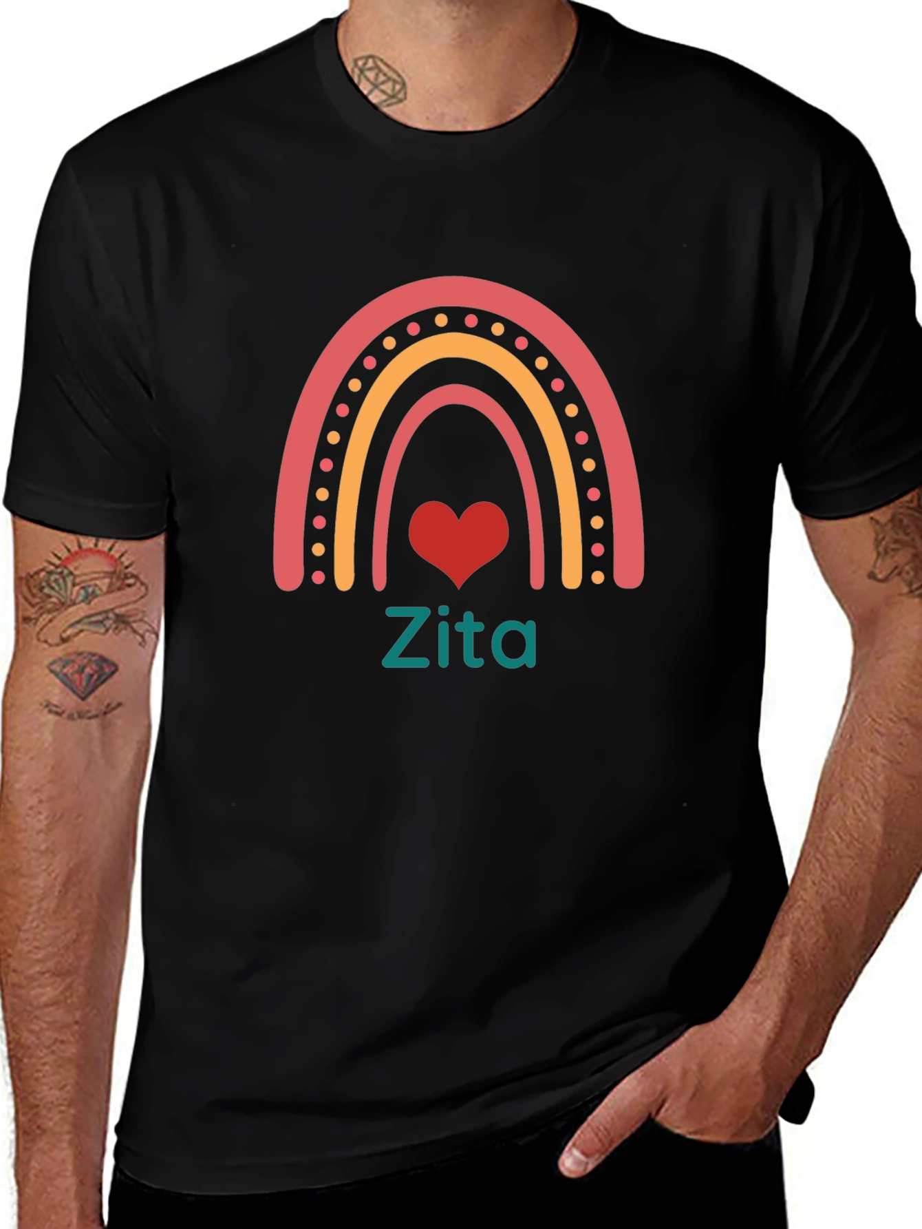 Rainbow Heart Zita T-Shirt