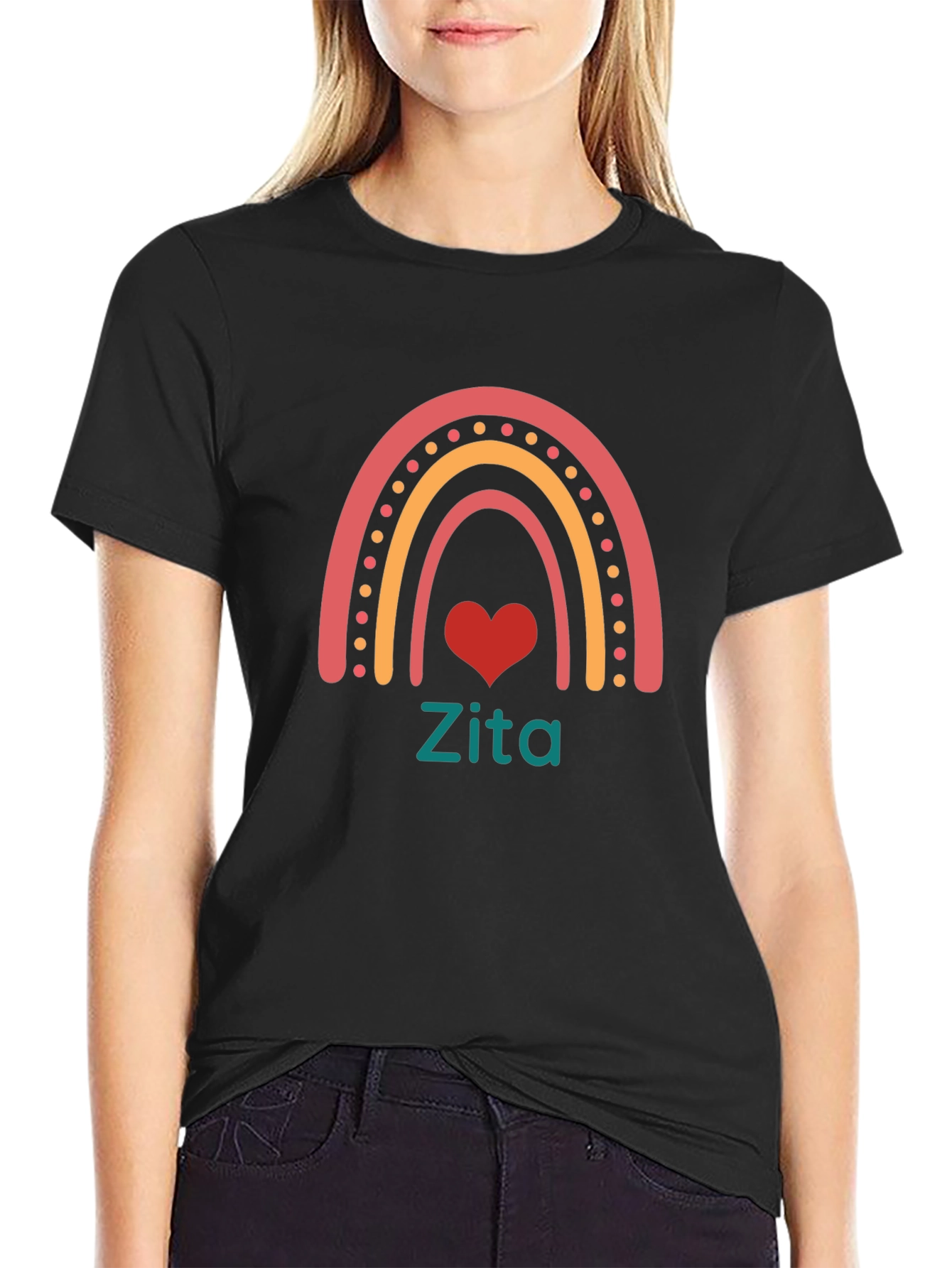 Rainbow Heart Zita T-Shirt
