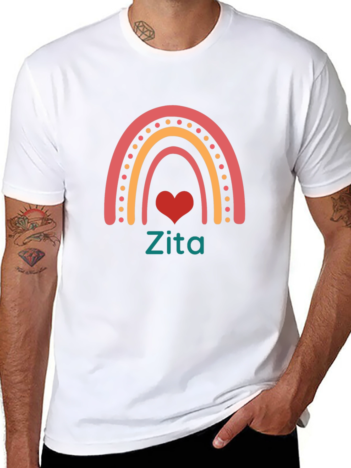 Rainbow Heart Zita T-Shirt