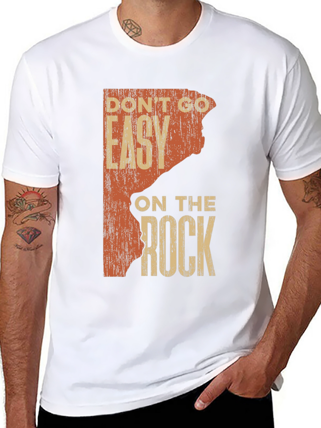 Rock Climbing T-Shirt: Dont Go Easy on the Rock