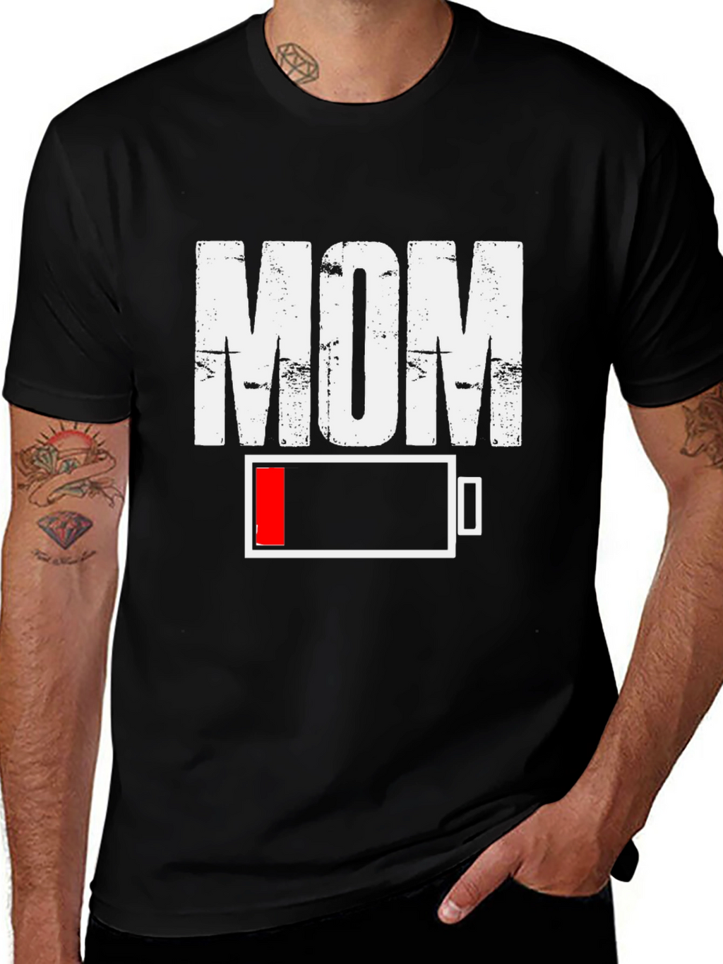 Low Battery Mom Graphic T-Shirt