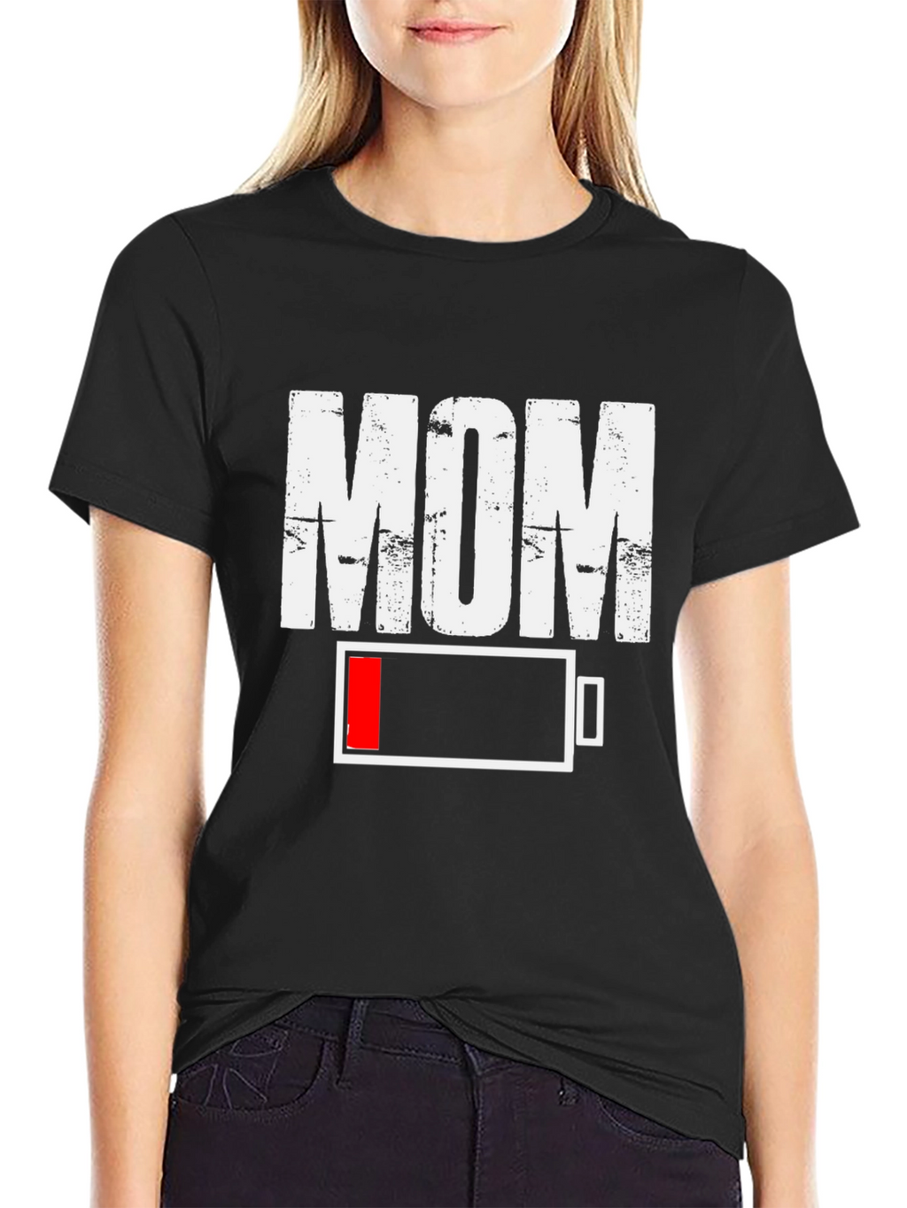 Low Battery Mom Graphic T-Shirt