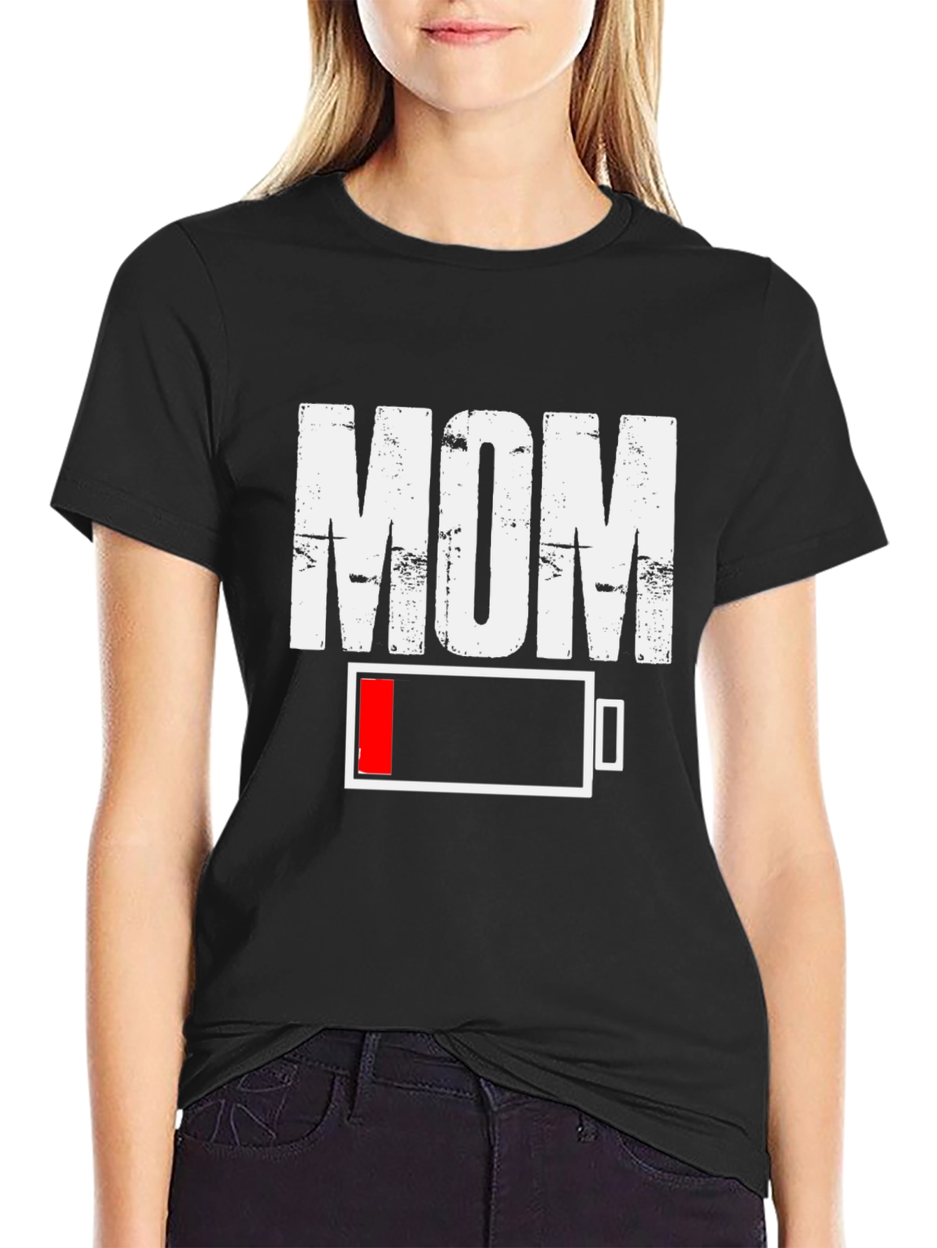 Low Battery Mom Graphic T-Shirt