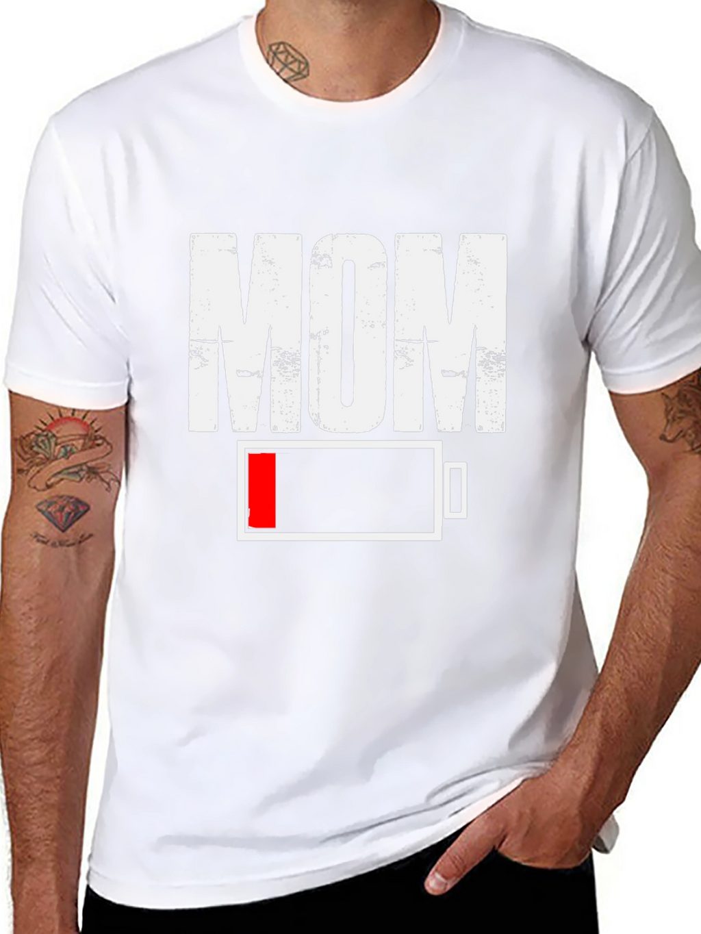 Low Battery Mom Graphic T-Shirt