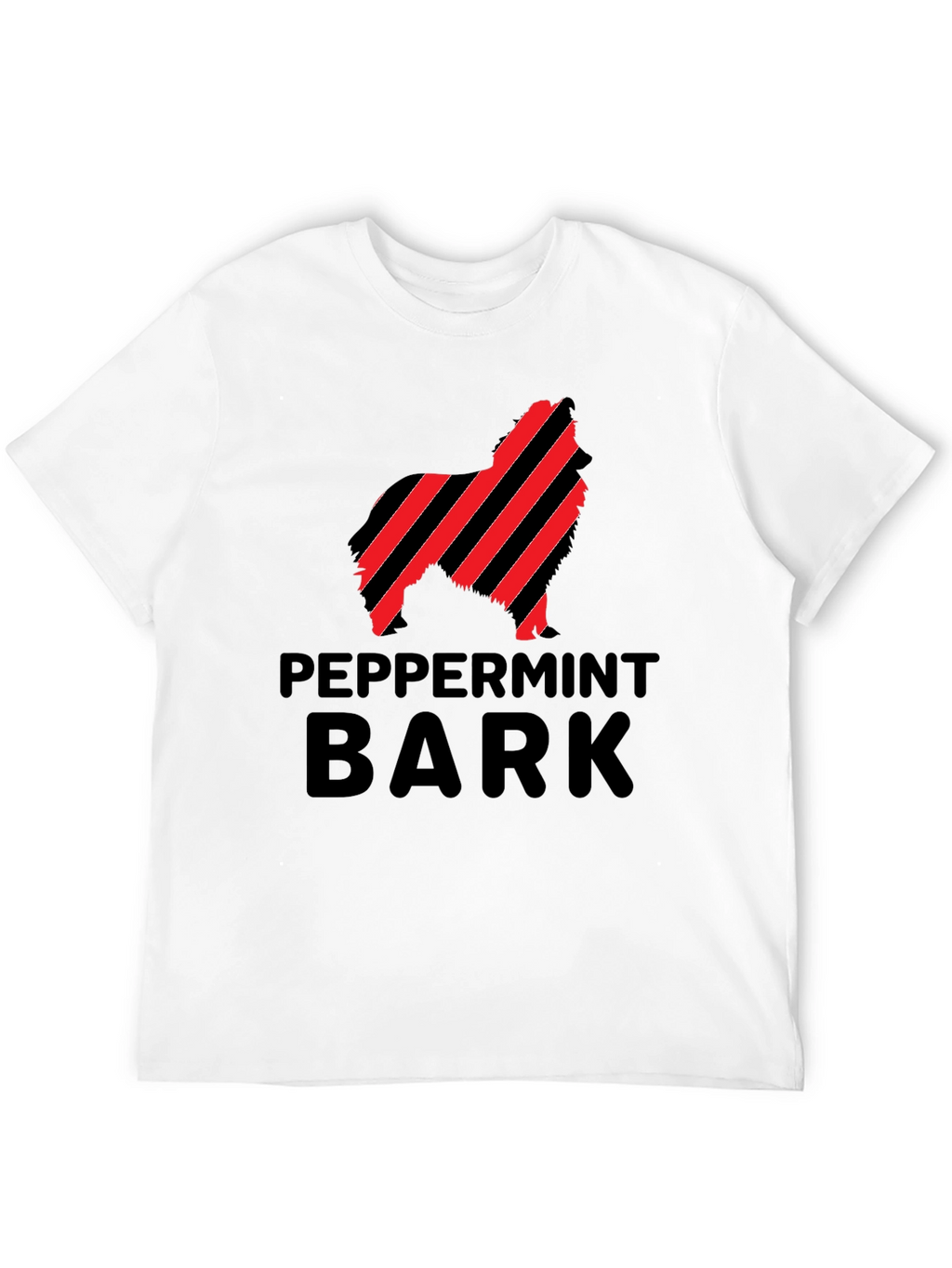 Peppermint Bark Dog Silhouette T-Shirt