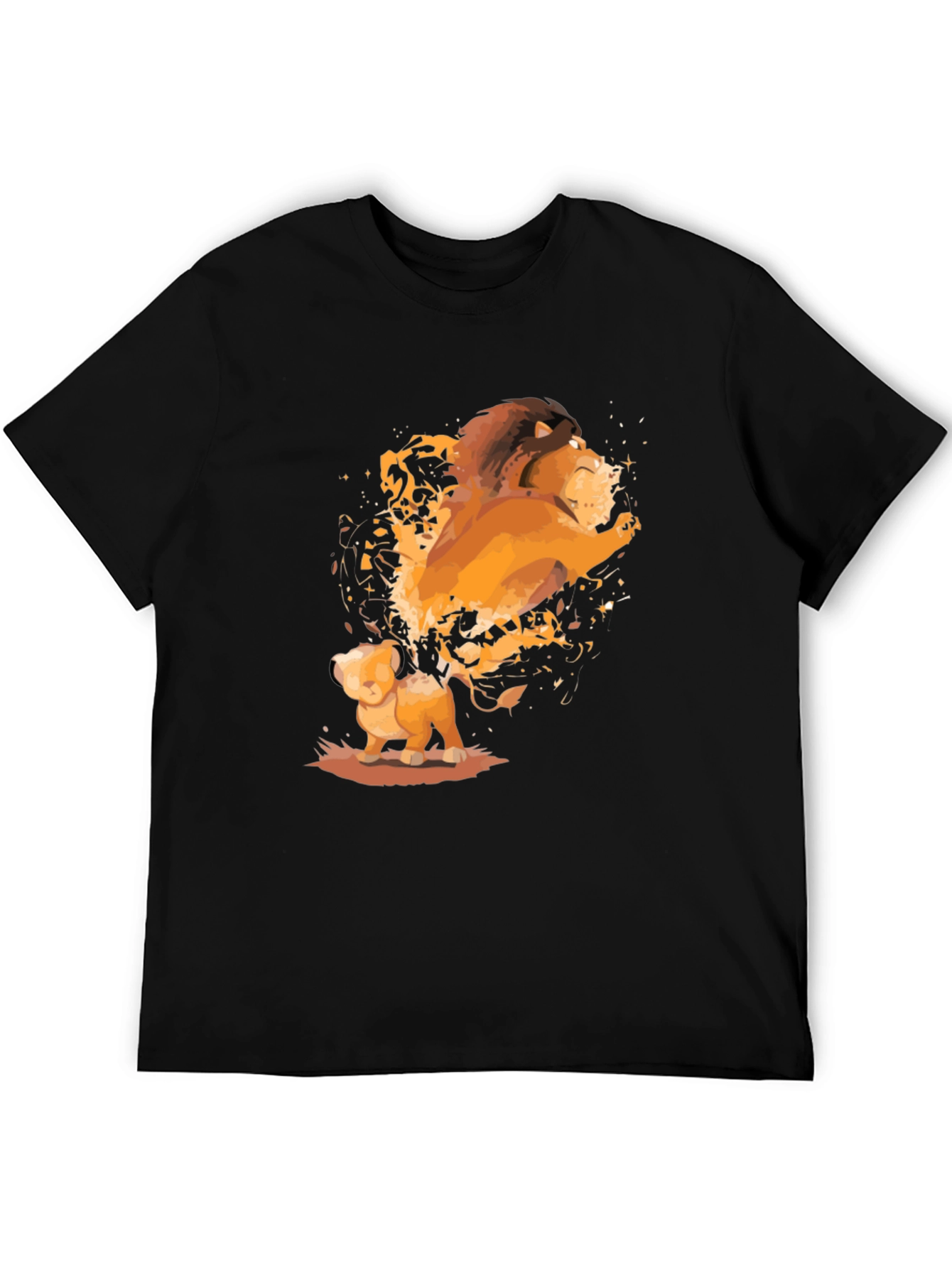 Lion King Simba Graphic Black T-Shirt