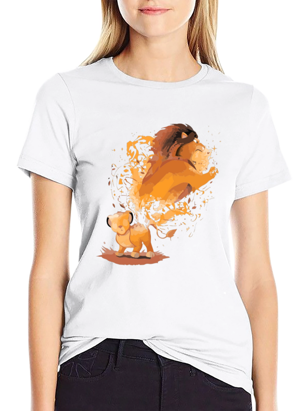 Lion King Simba Graphic Black T-Shirt