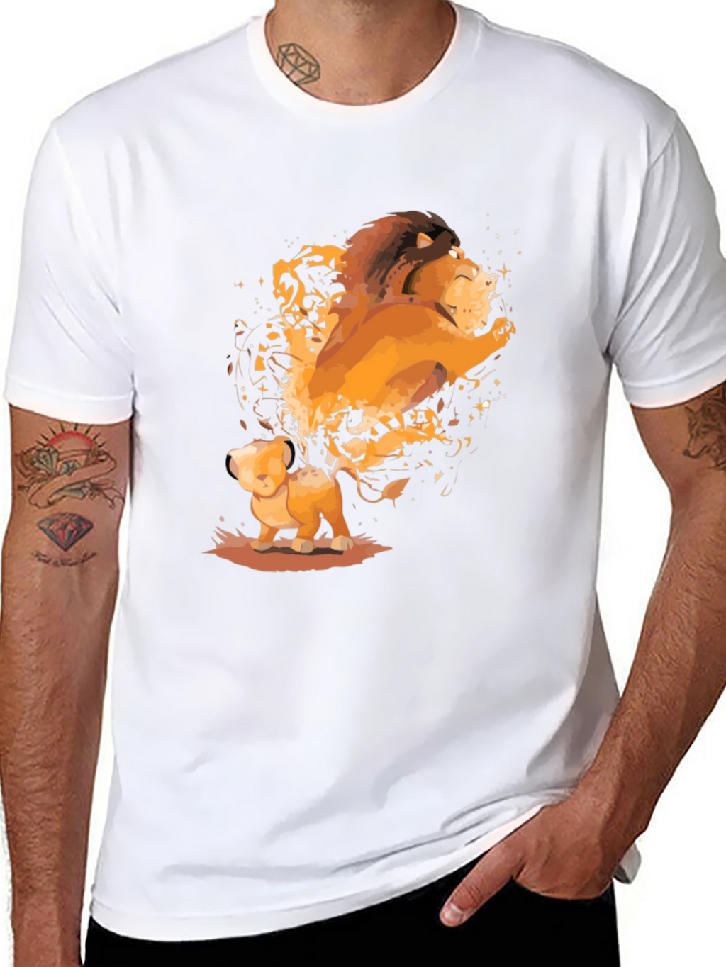 Lion King Simba Graphic Black T-Shirt