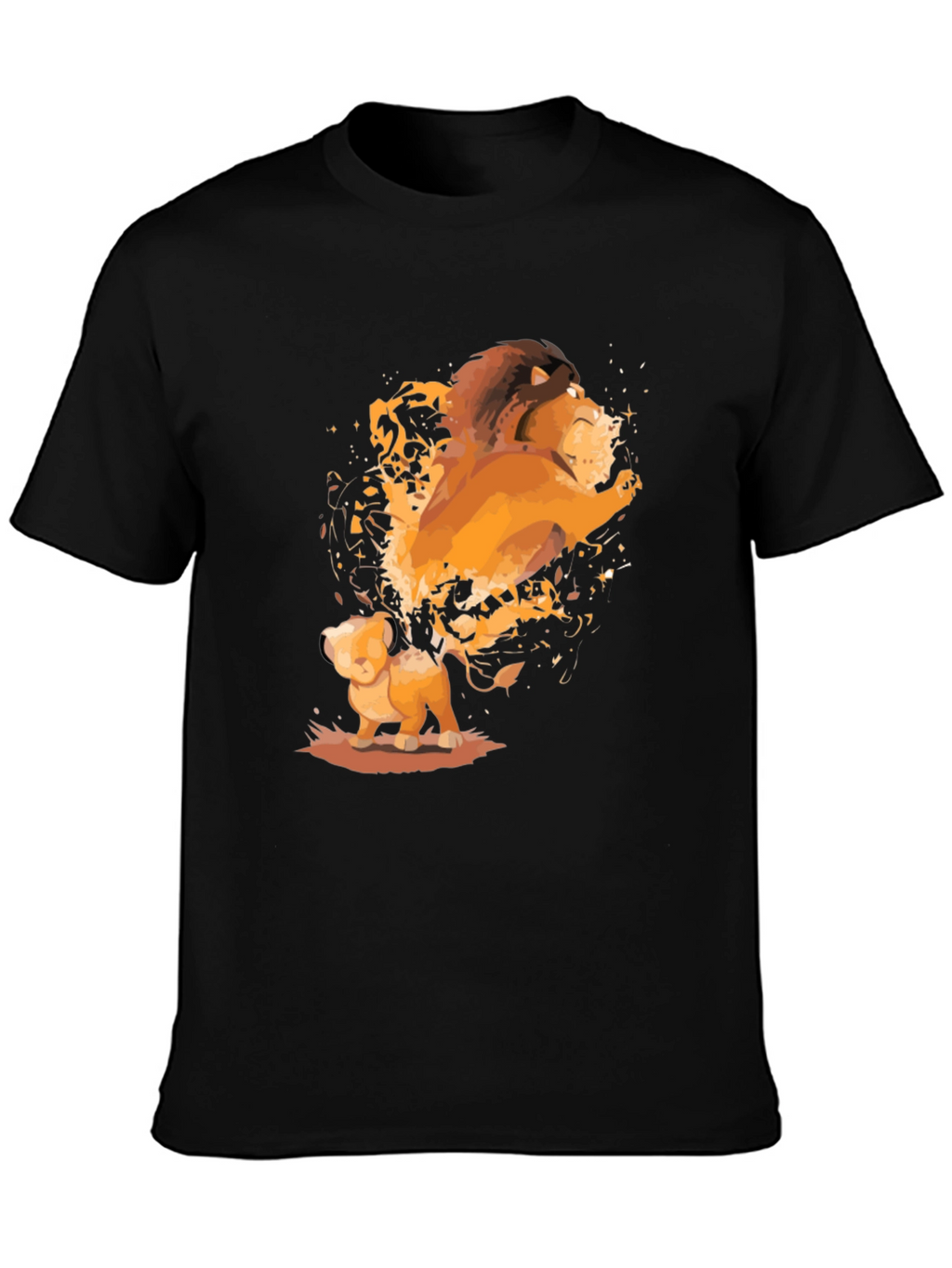 Lion King Simba Graphic Black T-Shirt
