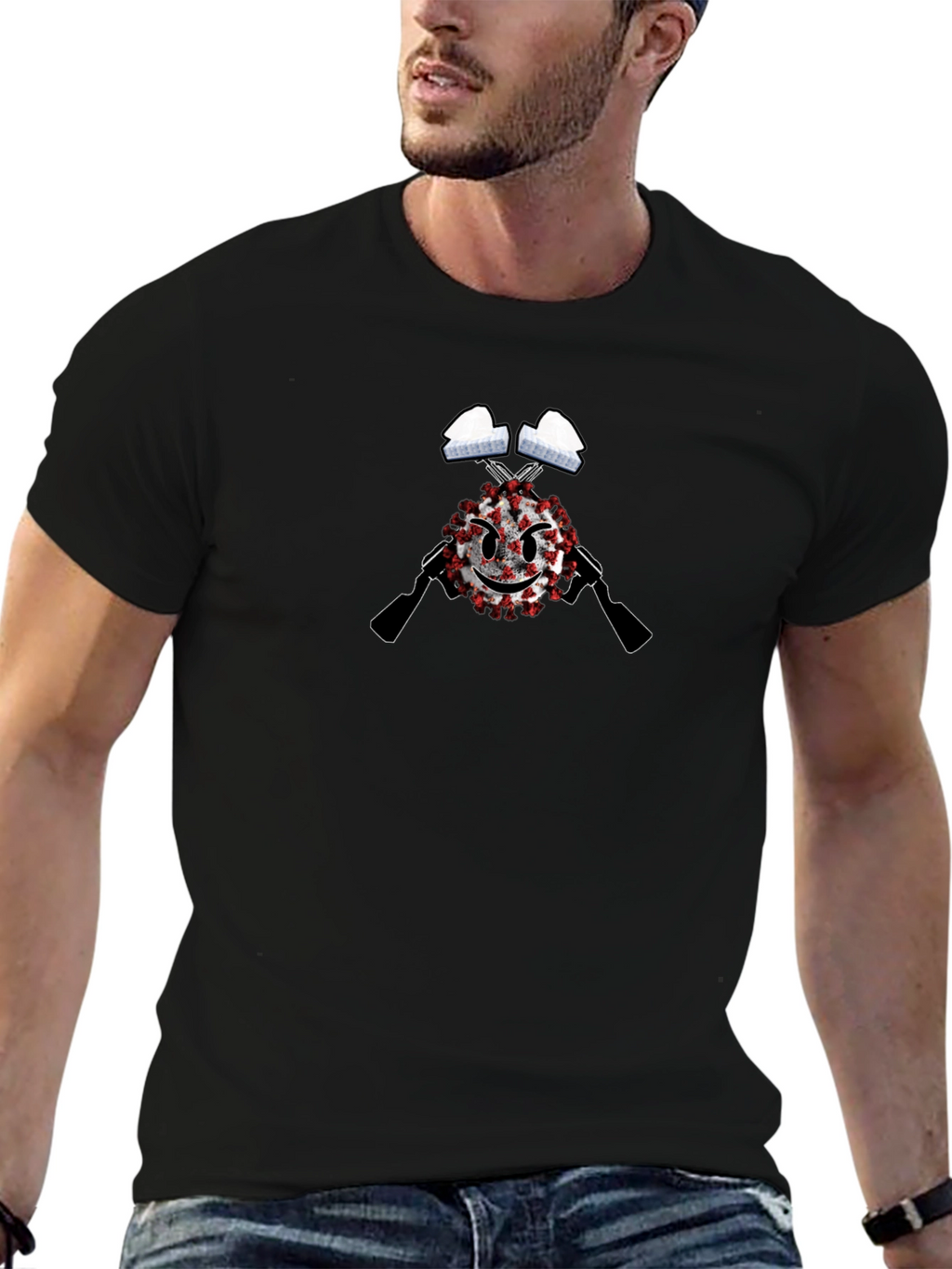 Novelty Graphic Tee - COVID-19 Defender