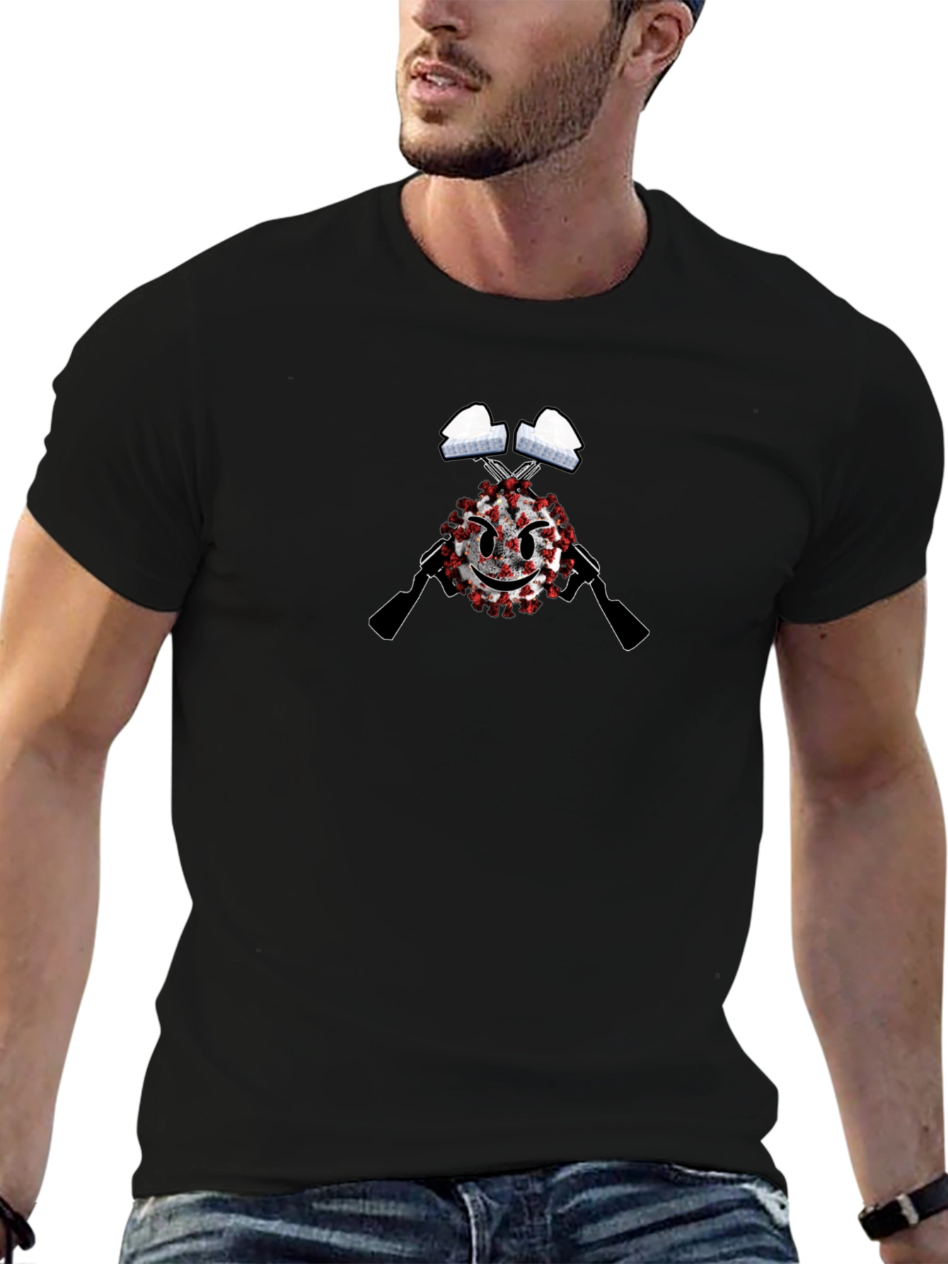 Novelty Graphic Tee - COVID-19 Defender