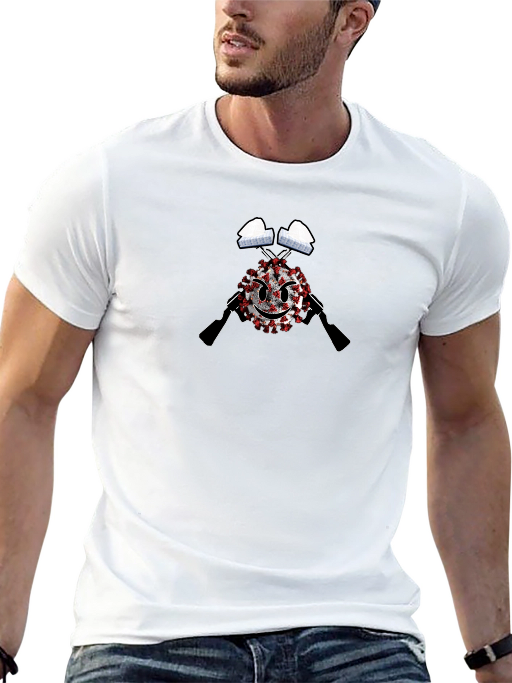 Novelty Graphic Tee - COVID-19 Defender
