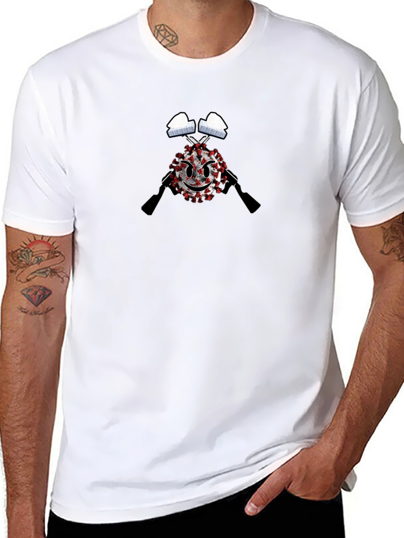 Novelty Graphic Tee - COVID-19 Defender