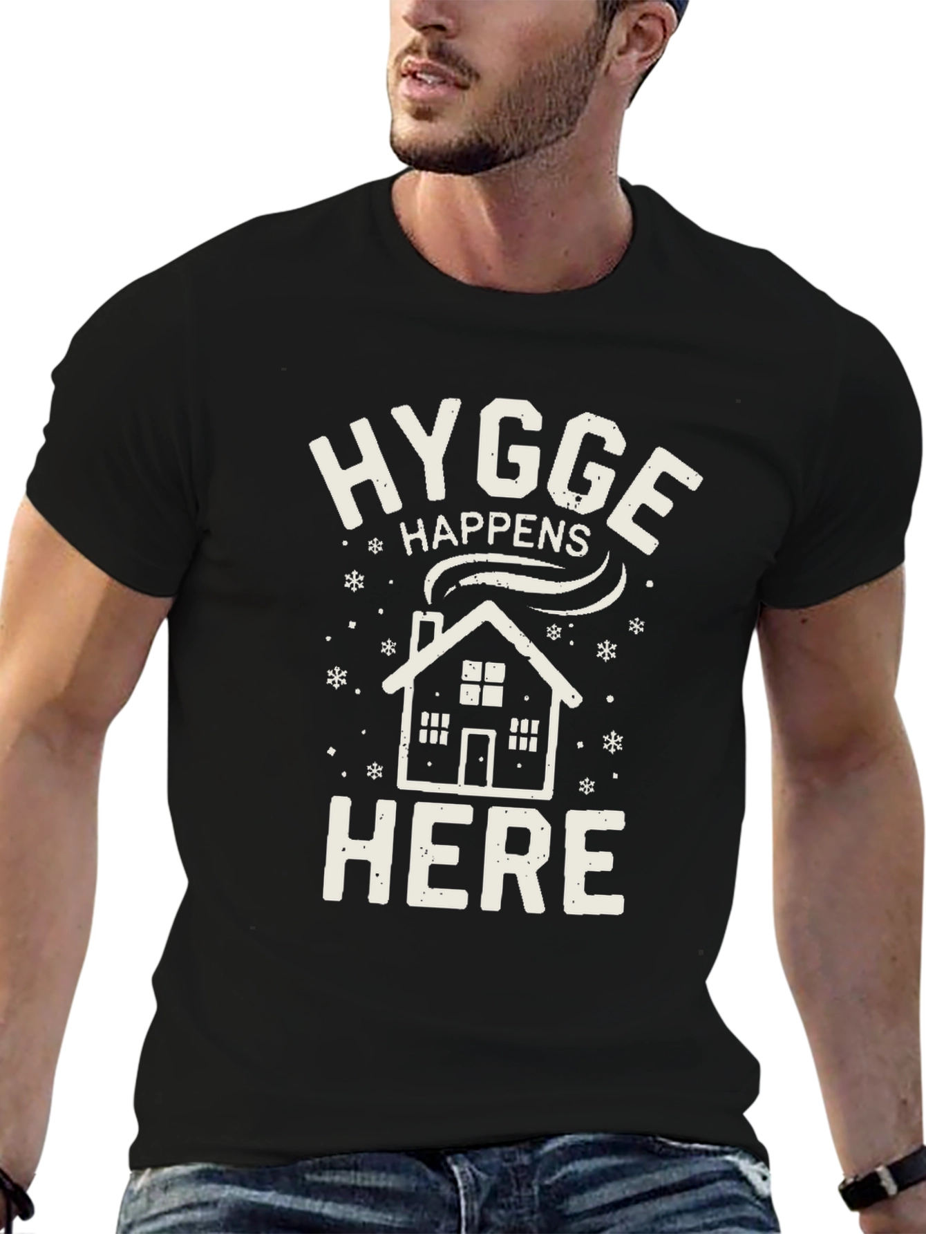 Hygge Happens Here Black Tee