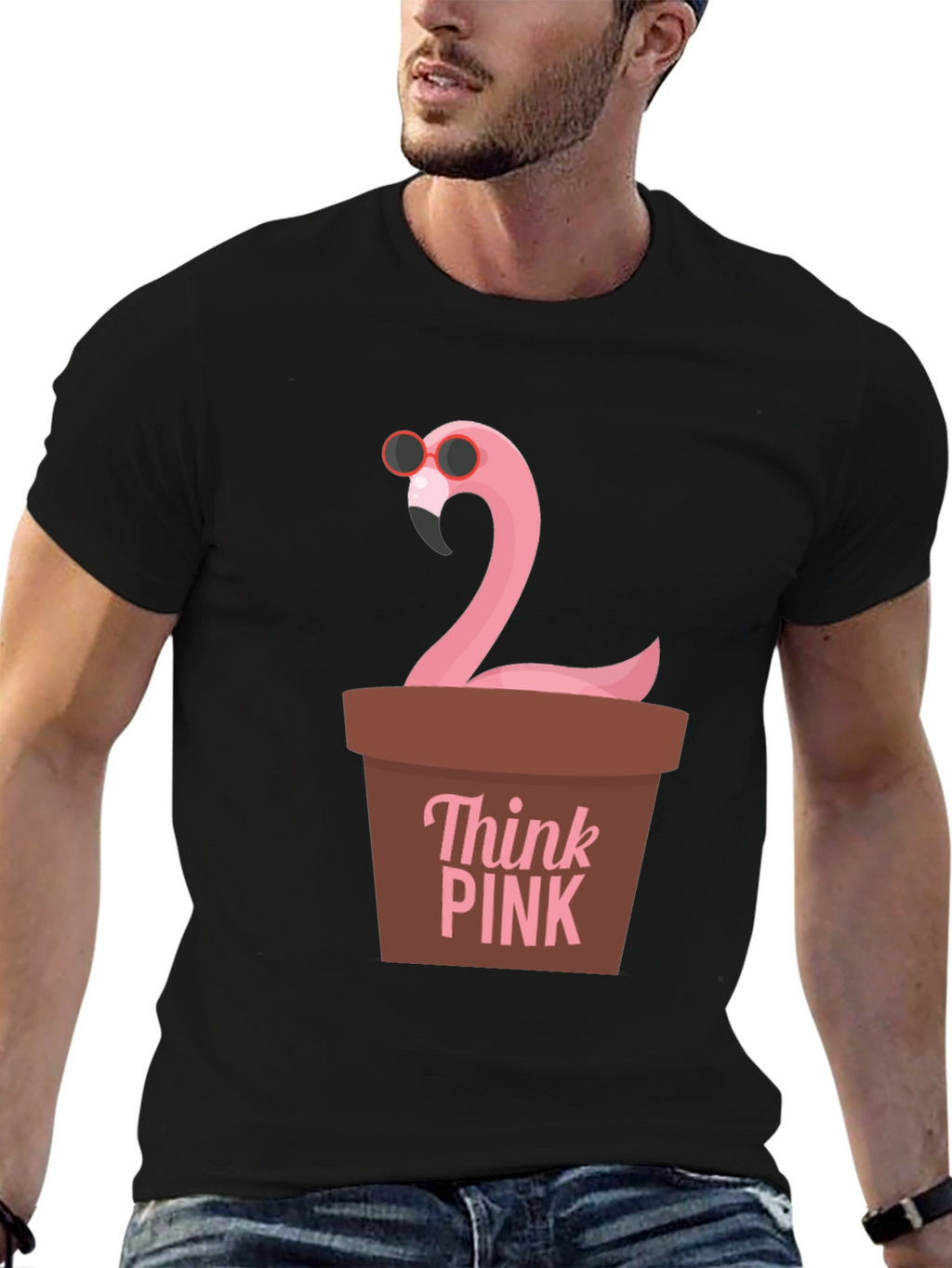 Think Pink Flamingo T-Shirt