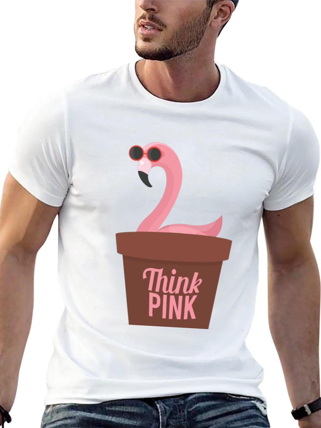 Think Pink Flamingo T-Shirt