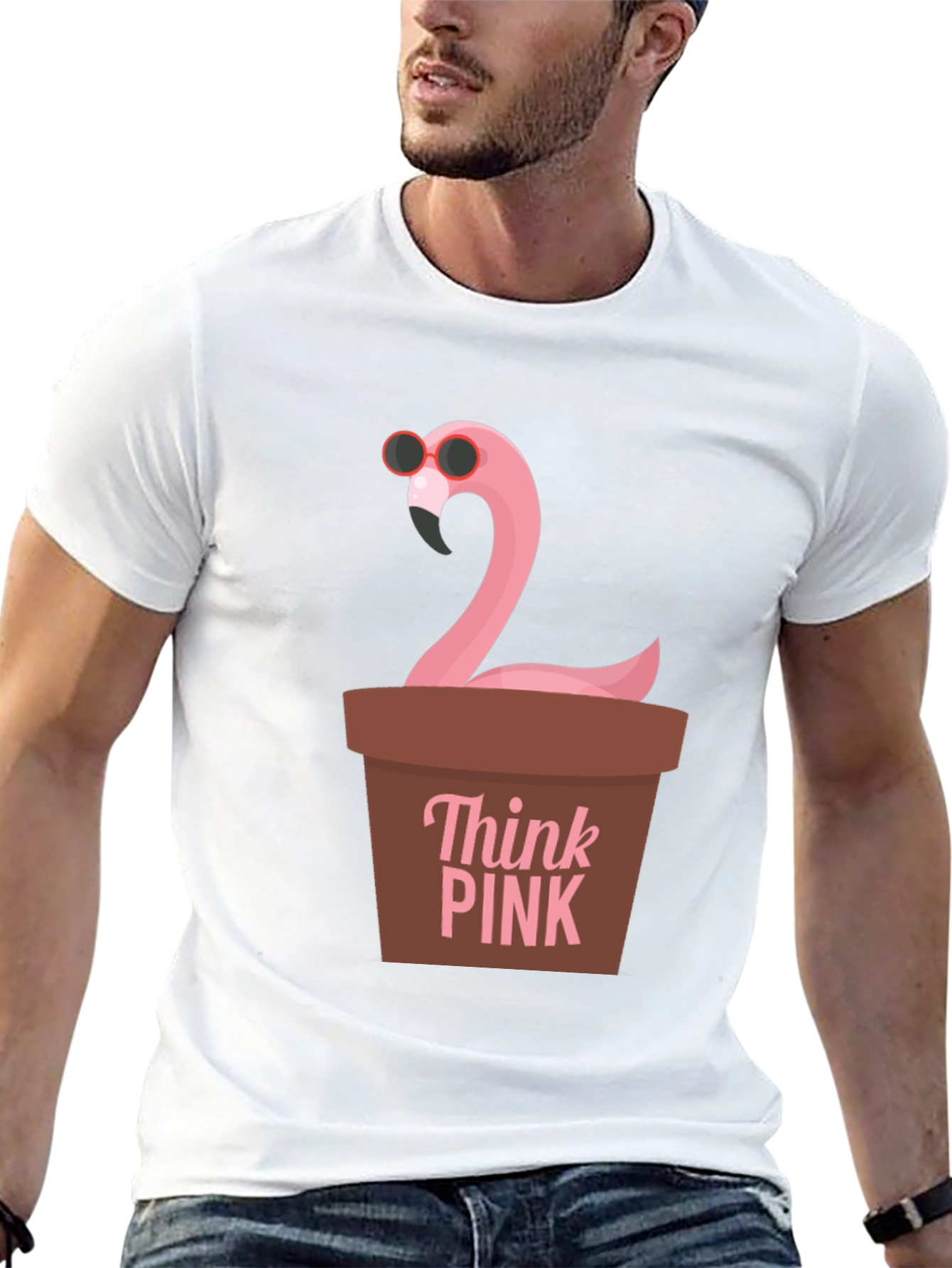 Think Pink Flamingo T-Shirt